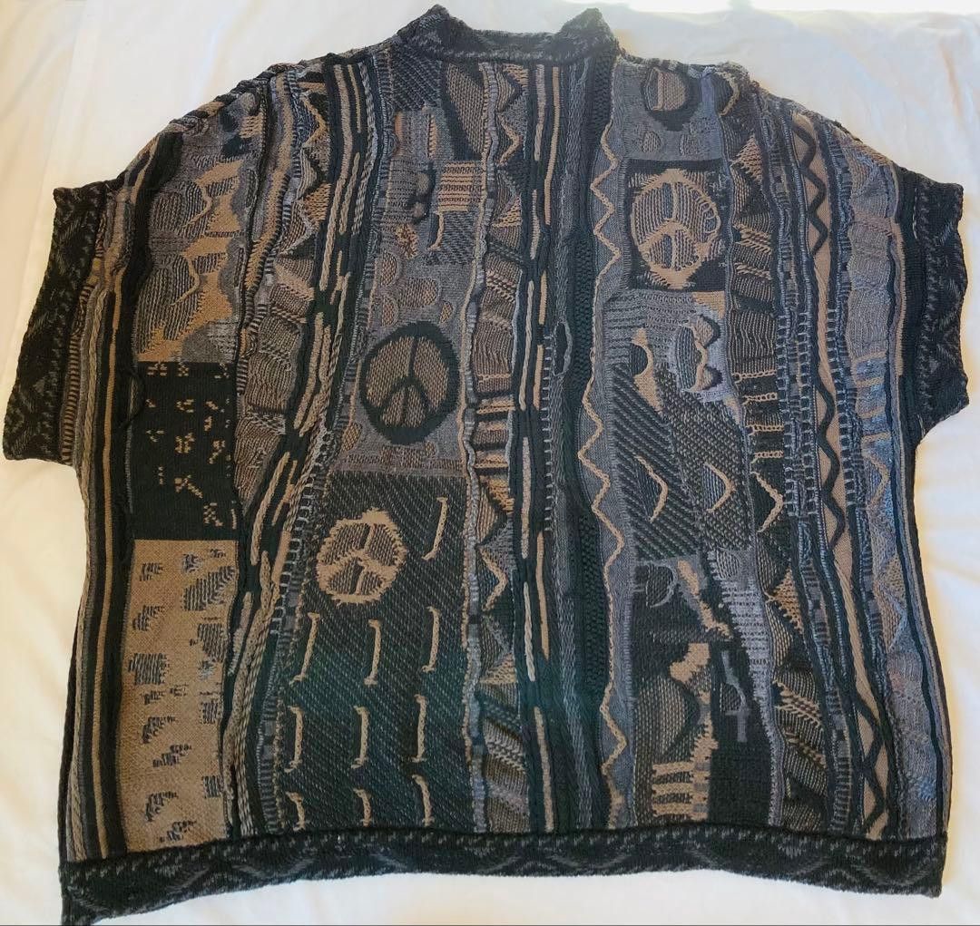 Kapital Kapital Kountry 7G Gaudy Knit Vest Black Size 34S - 2 Thumbnail