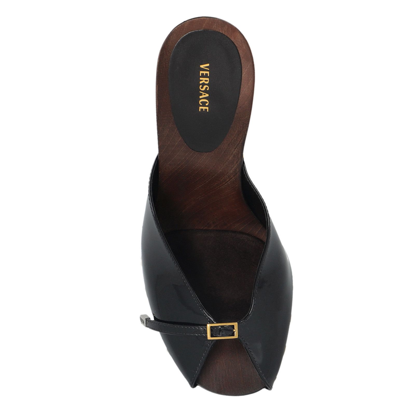 Versace VERSACE Black Studded Patent Leather Mules New & Authentic ( Size US 10 / IT 40 - 5 Thumbnail
