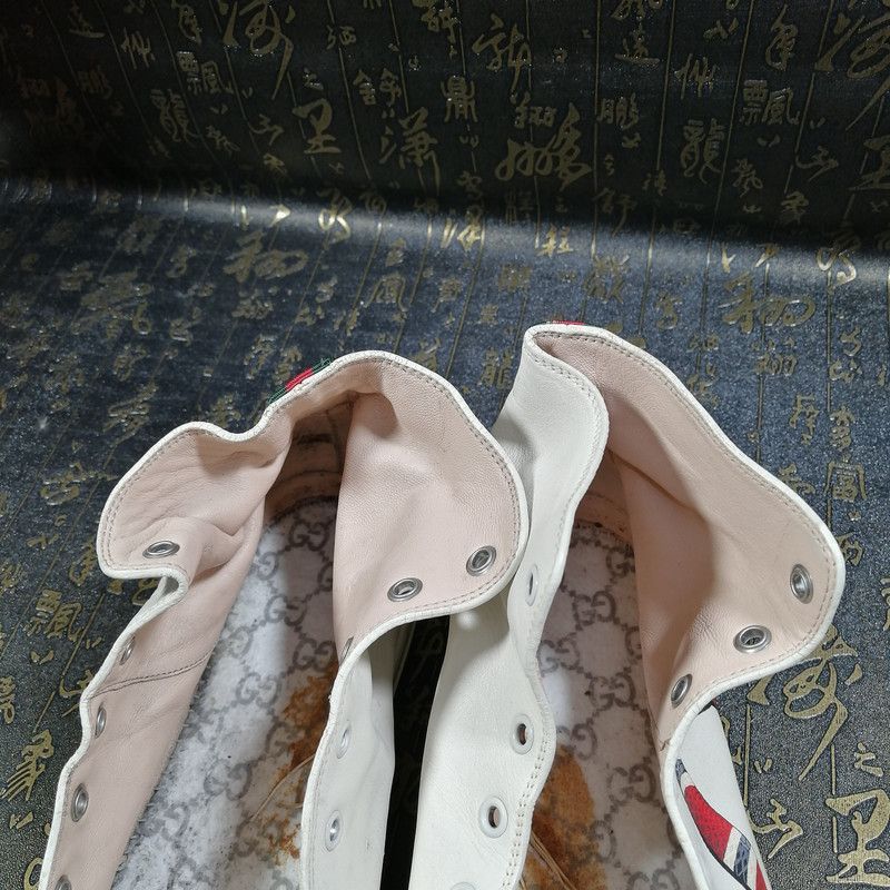 Gucci Gucci White High-Top Sneakers with Snake Design - Size US 9.5 / EU 42-43 - 8 Thumbnail