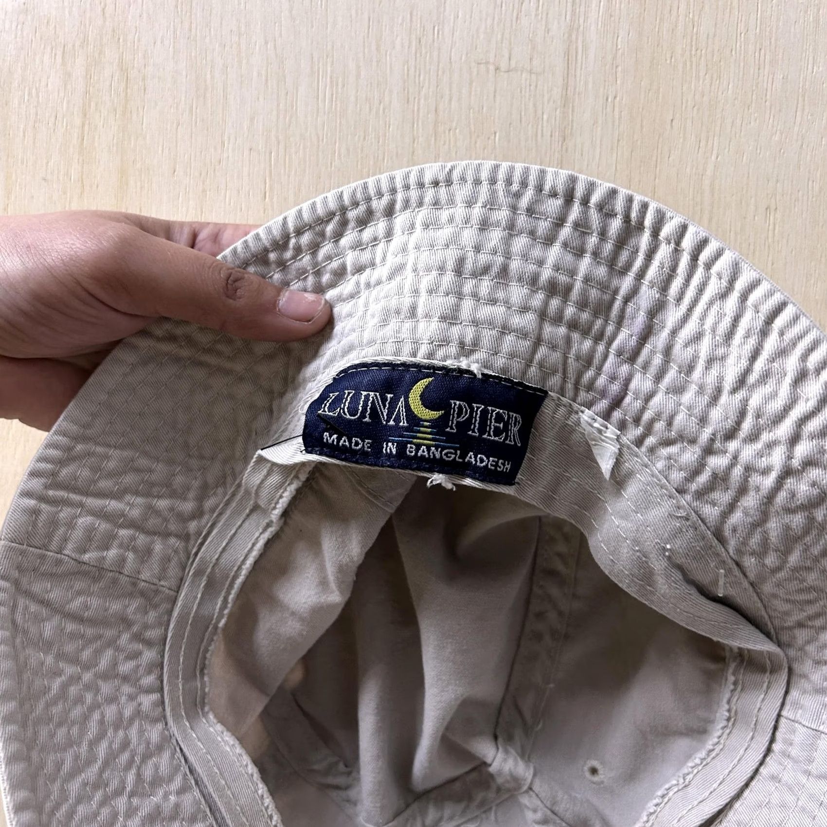 Vintage Luna Pier Hat Bucket Mens One Size Beige Breathable Packable Lightweight Size ONE SIZE - 5 Thumbnail