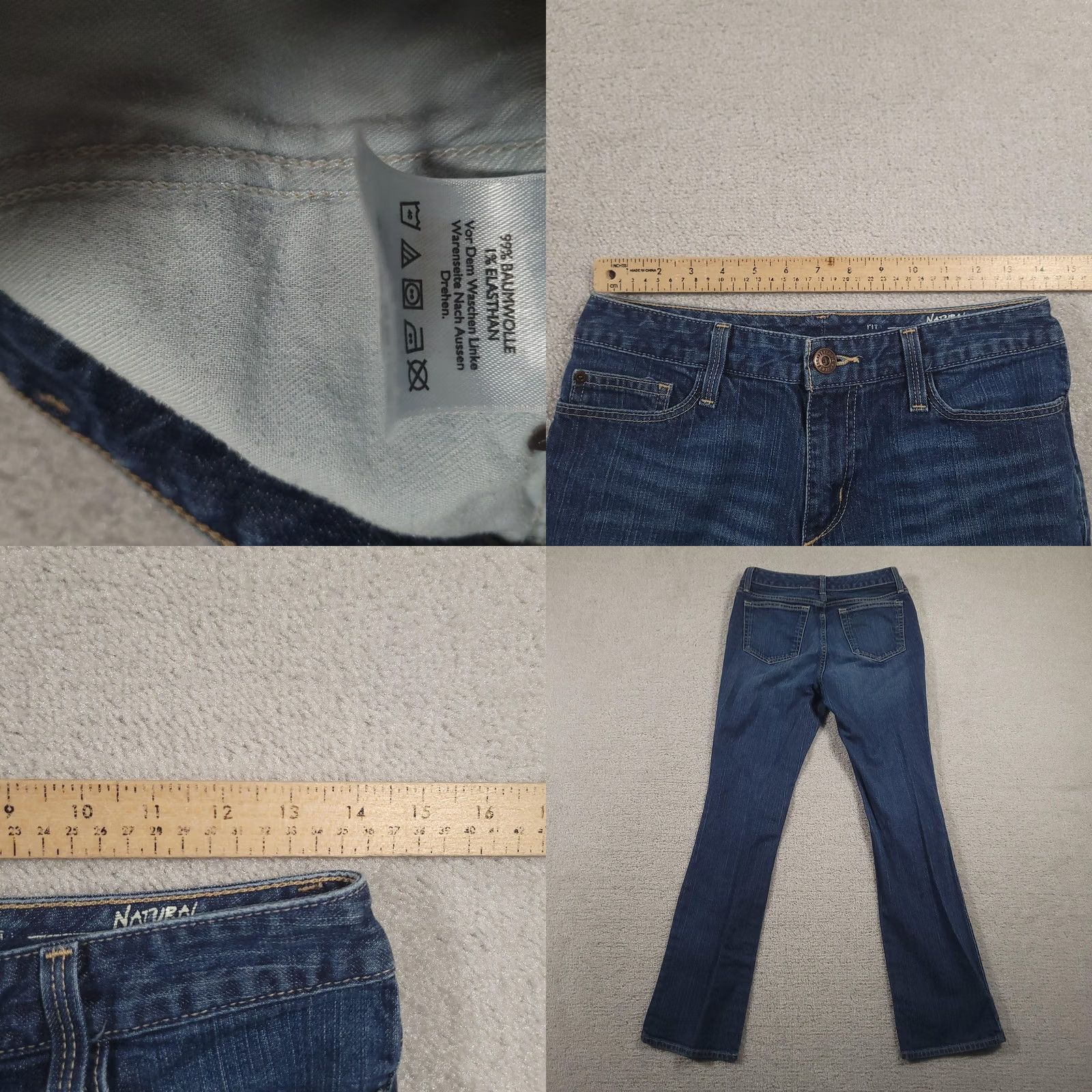 Eddie Bauer Eddie Bauer Jeans Womens 2R Blue Natural Barely Boot Stretch Denim Mid Rise Casual Pants Jeans Size 26" / US 2 / IT 38 - 8 Thumbnail