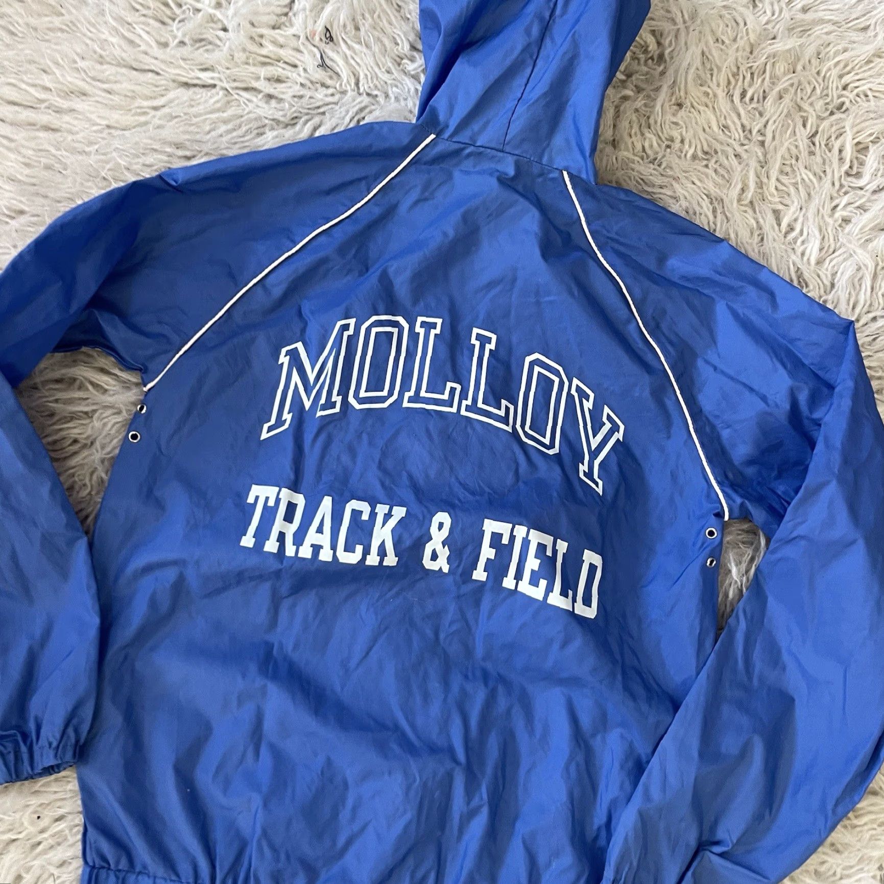 Champion VINTAGE Champion Windbreaker Jacket Mens S Blue 90s Track & Field Molloy Size US S / EU 44-46 / 1 - 2 Thumbnail