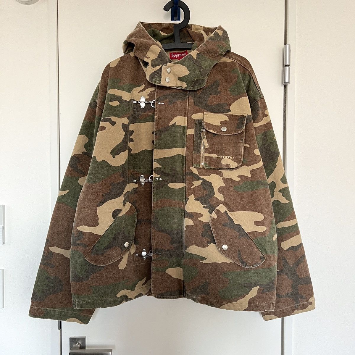 Supreme 23SS Canvas Clip Jacket (Tan Camo) | Grailed