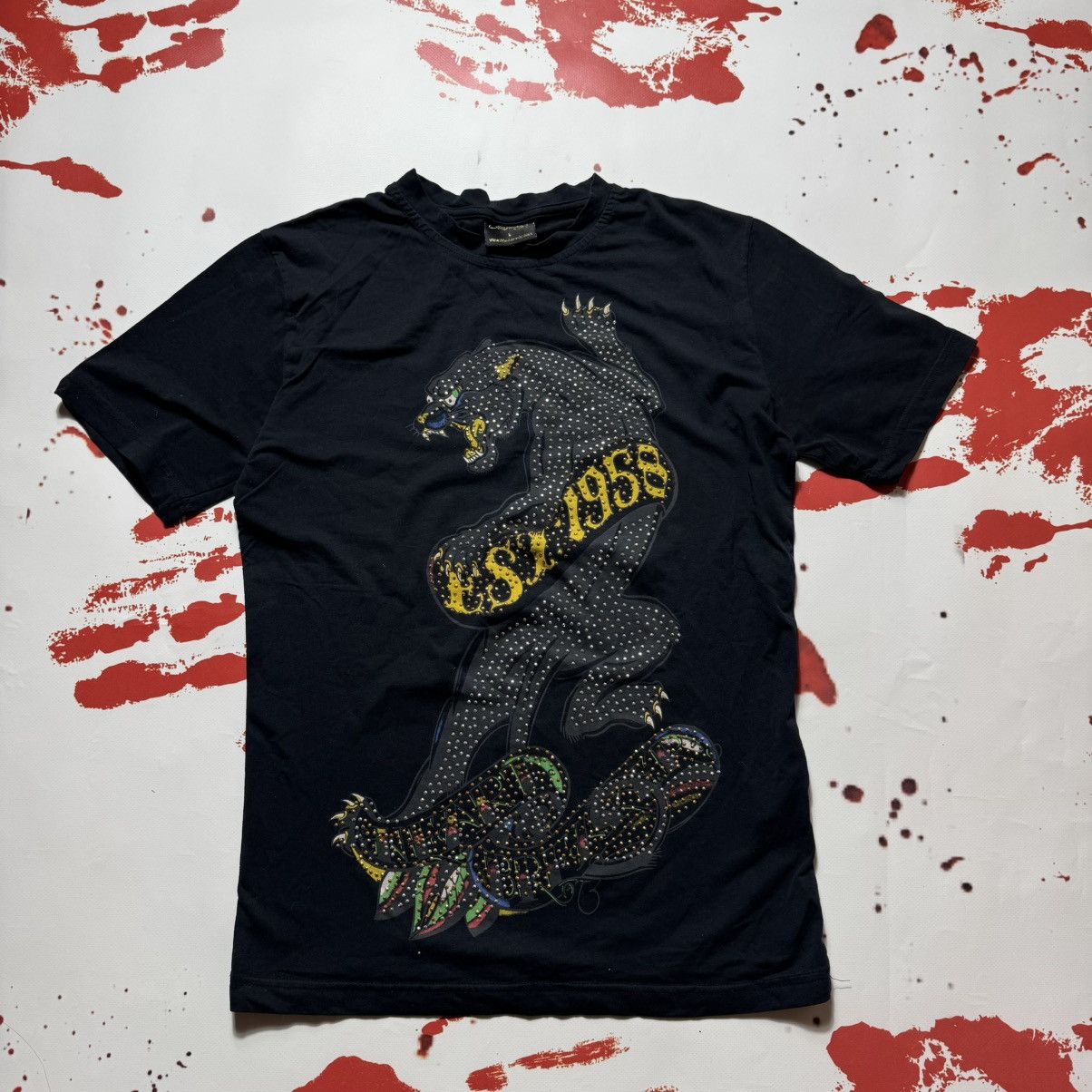 Ed Hardy vintage women's t-shirt ed hardy big panther print big logo Size L / US 10 / IT 46 - 1 Thumbnail