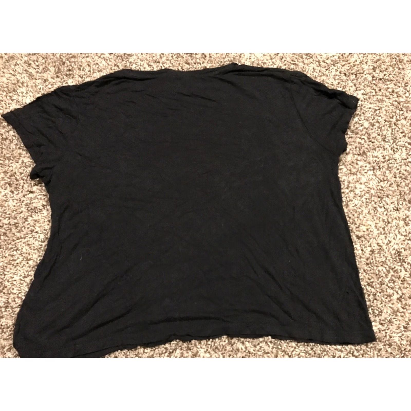 H&M Divided Womens Cropped T-Shirt Crop Top 1990s Black M Crew Neck Short Sleeve Knit Cotton Lightweight Casual Boys/Girls? Size M / US 6-8 / IT 42-44 - 4 Thumbnail