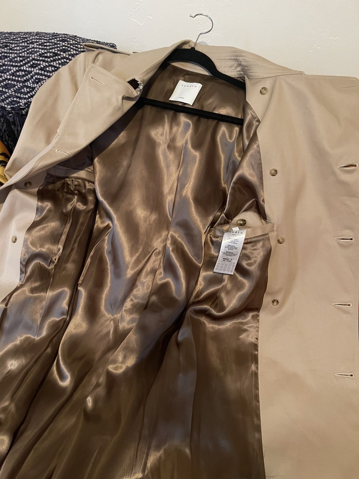 Sandro NWT Sandro Paris Beige Trench Coat Size Small Size US S / EU 44-46 / 1 - 5 Thumbnail