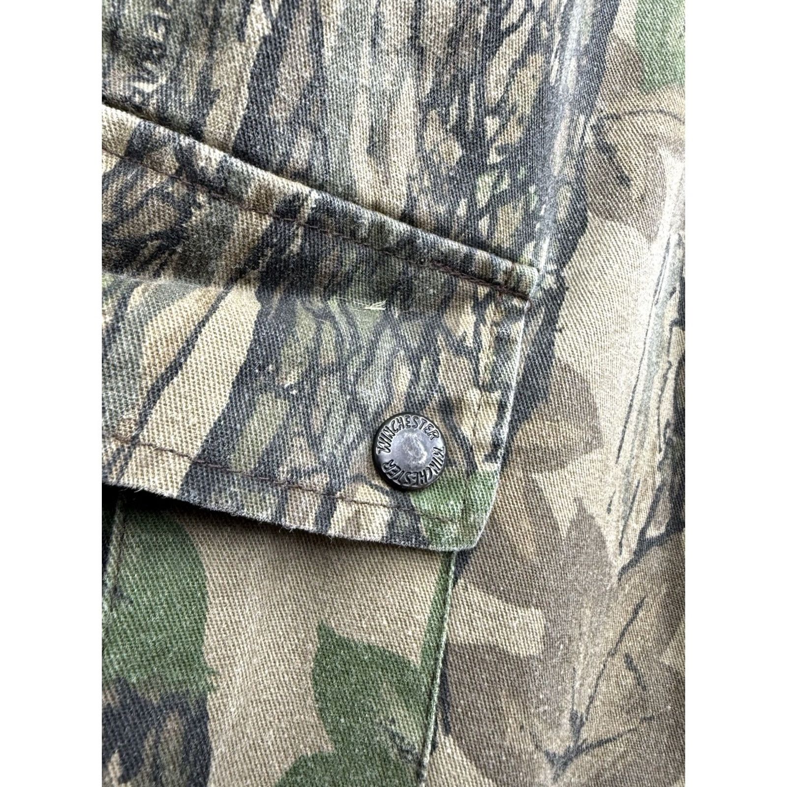 Vintage Northwest Territory Winchester Hunting Pants Mens L Camouflage Cotton Canvas Regular Fit Cargo Pockets 90s Workwear Brown Hanes? Size US 33 - 3 Thumbnail