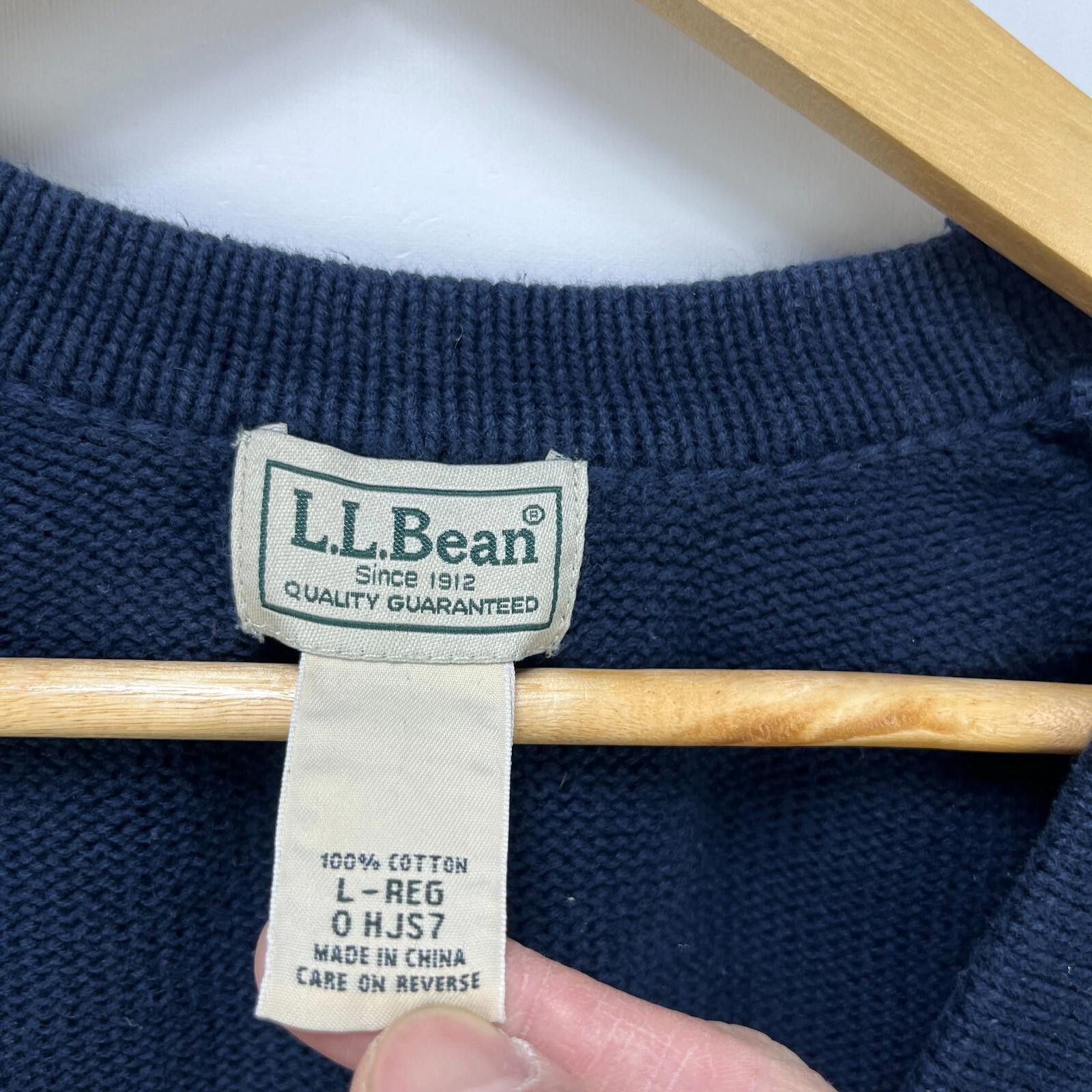 L.L. Bean Vintage L.L. Bean Cardigan Knit Sweater Large Cotton Size US L / EU 52-54 / 3 - 4 Thumbnail