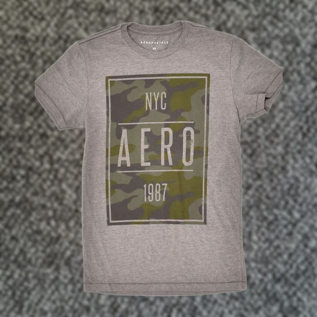 Aeropostale AEROPOSTALE Mens Graphic T-Shirt Top XS Grey Cotton Size US XS / EU 42 / 0 - 1 Thumbnail