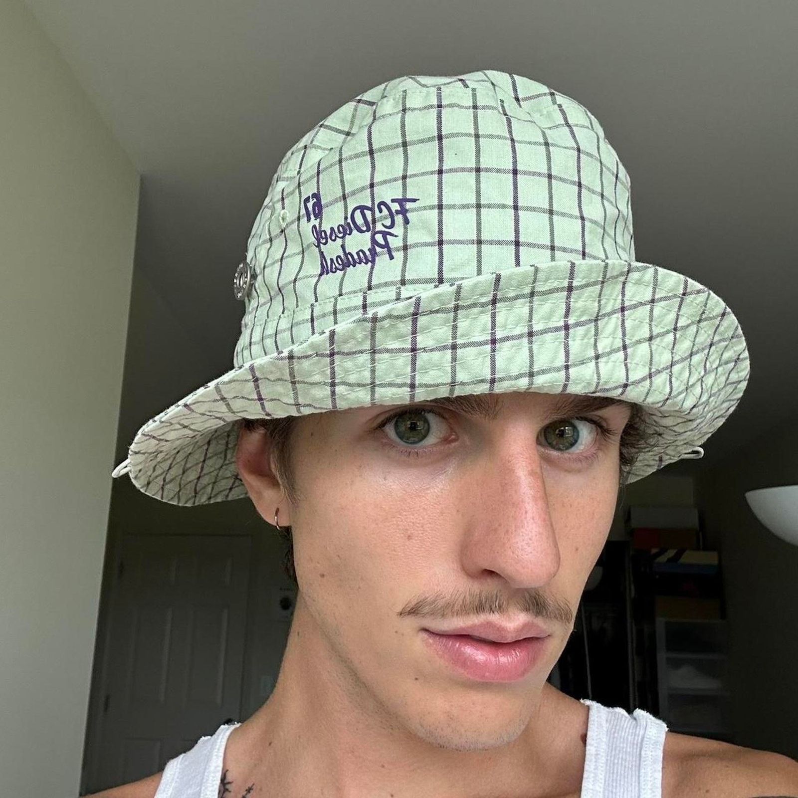 Diesel Rare Y2K FC Diesel Sporty Plaid Green Purple Bucket Hat Cap Size ONE SIZE - 7 Thumbnail