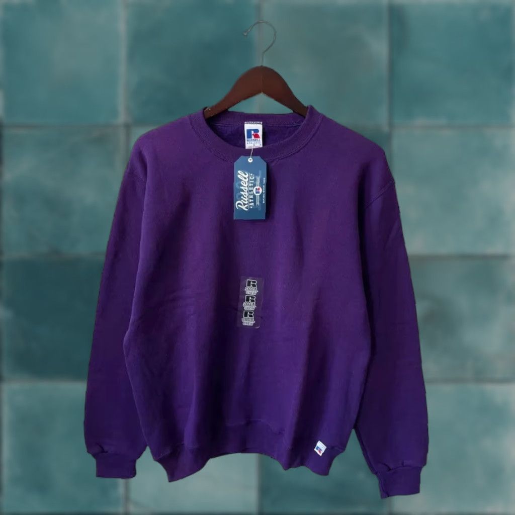 Russell Athletic VINTAGE Russell Athletic Crewneck Sweatshirt Mens S Purple Deadstock NWT Y2K Sweatshirt Crew Size US S / EU 44-46 / 1 - 1 Thumbnail