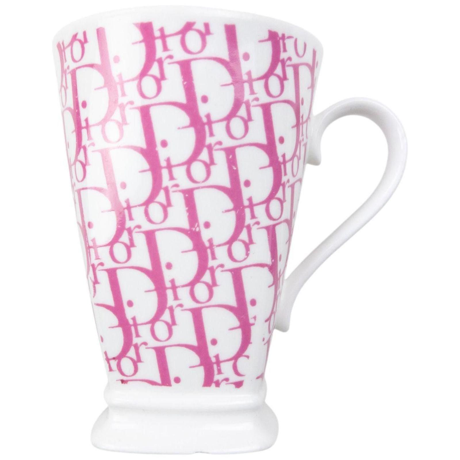 Dior Vintage 2000s Dior Monogram Fine Bone China Mug Size ONE SIZE - 2 Thumbnail