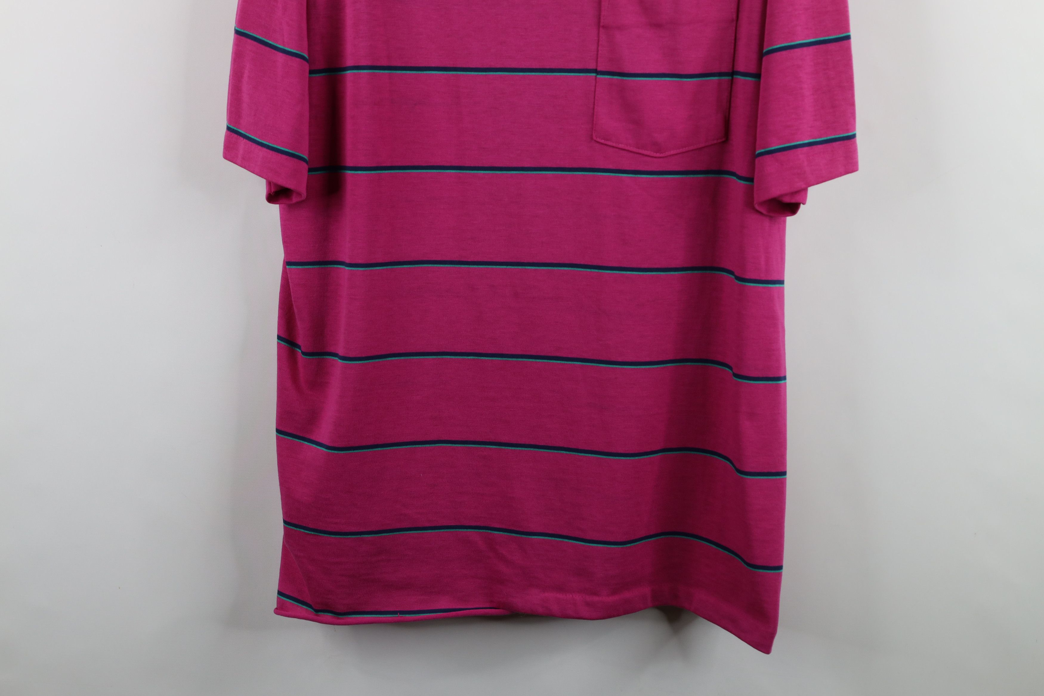 Vintage Vintage 90s Streetwear Knit Short Sleeve Pocket T-Shirt USA Size US XL / EU 56 / 4 - 3 Thumbnail