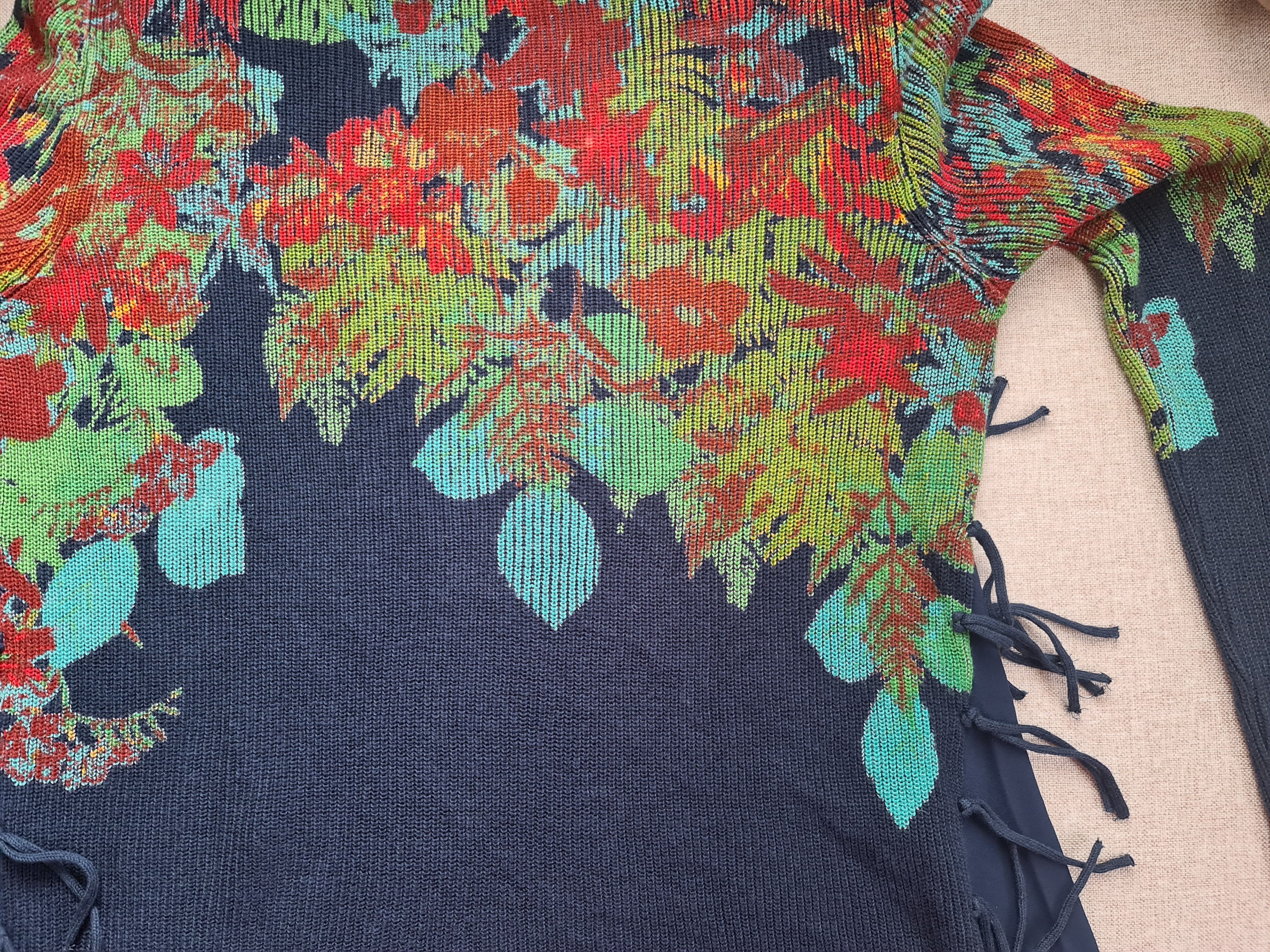Desigual Vintage Desigual Y2K Flowers Print Sweater Size L / US 10 / IT 46 - 8 Thumbnail