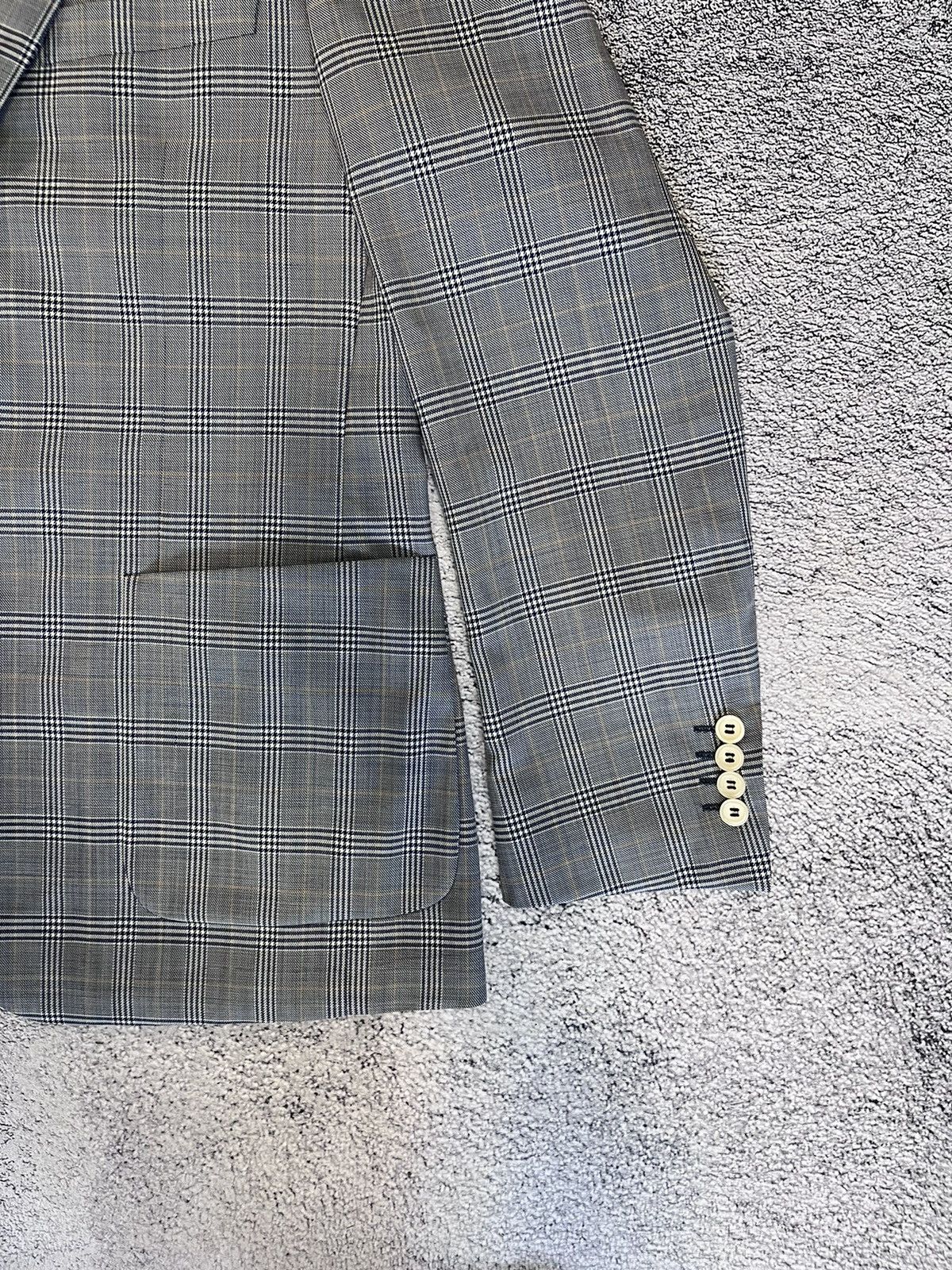 Balmain Balmain Paris Men’s Blazer Jacket Striped Wool Gray Slim Fit Size 52R - 4 Thumbnail