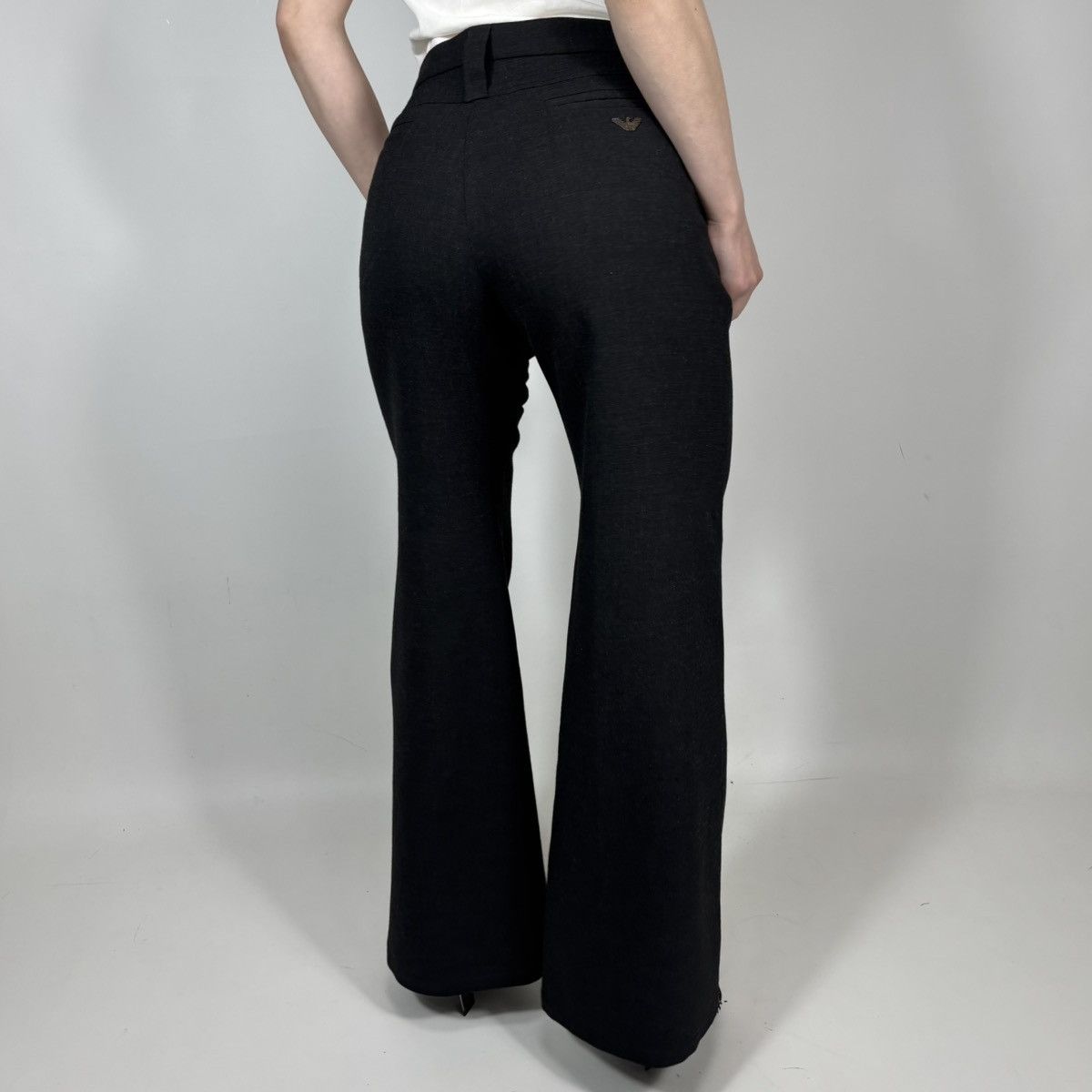 Armani Vintage Y2K Armani Jeans Luxury Flared Wide Classic Pants Size 29" - 3 Thumbnail