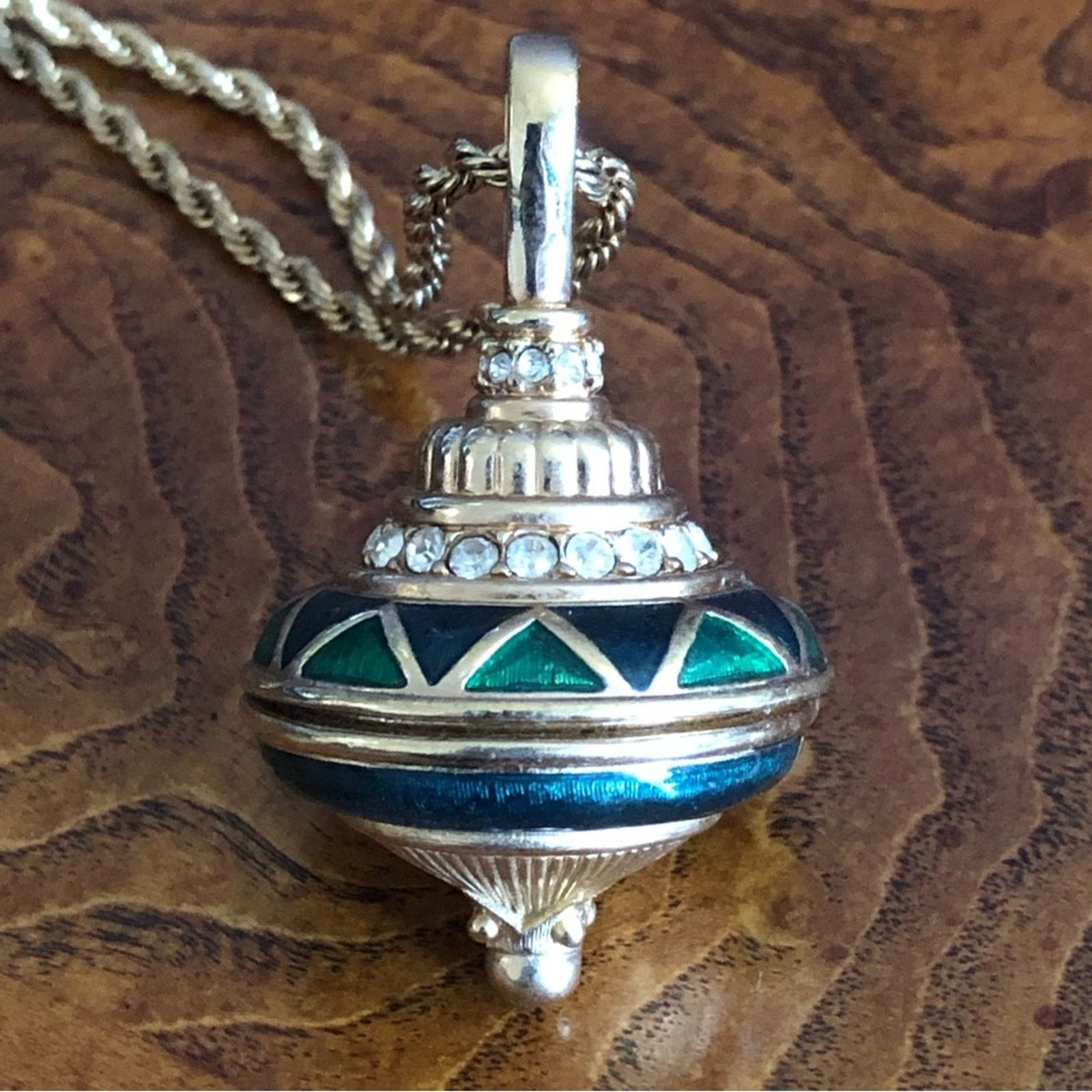 Swarovski Vintage Swarovski enamel crystal ornament dreidel necklac Size ONE SIZE - 1 Thumbnail