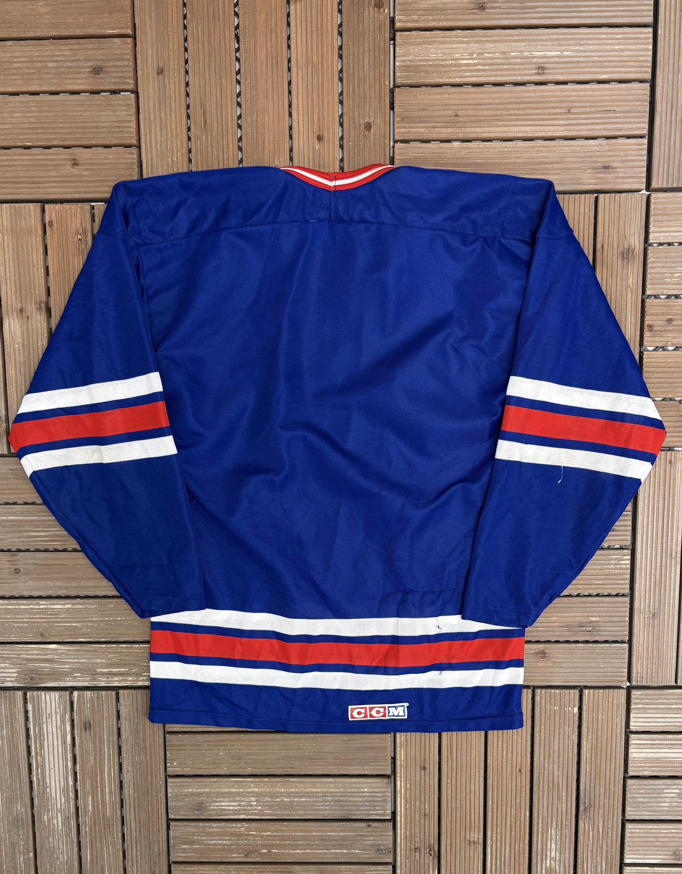 Ccm × Vintage New York Rangers Vintage CCM Blue Hockey Jersey Size US M / EU 48-50 / 2 - 4 Thumbnail