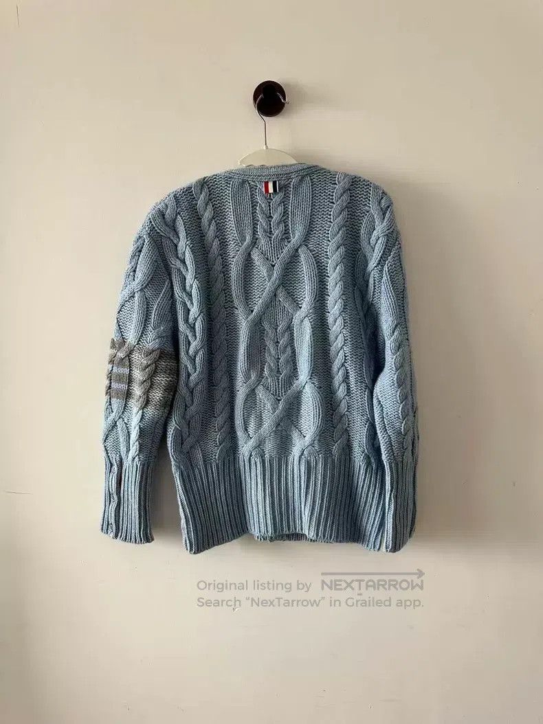 Thom Browne Thom Browne Sky Blue Cashmere Cardigan Size US M / EU 48-50 / 2 - 2 Thumbnail