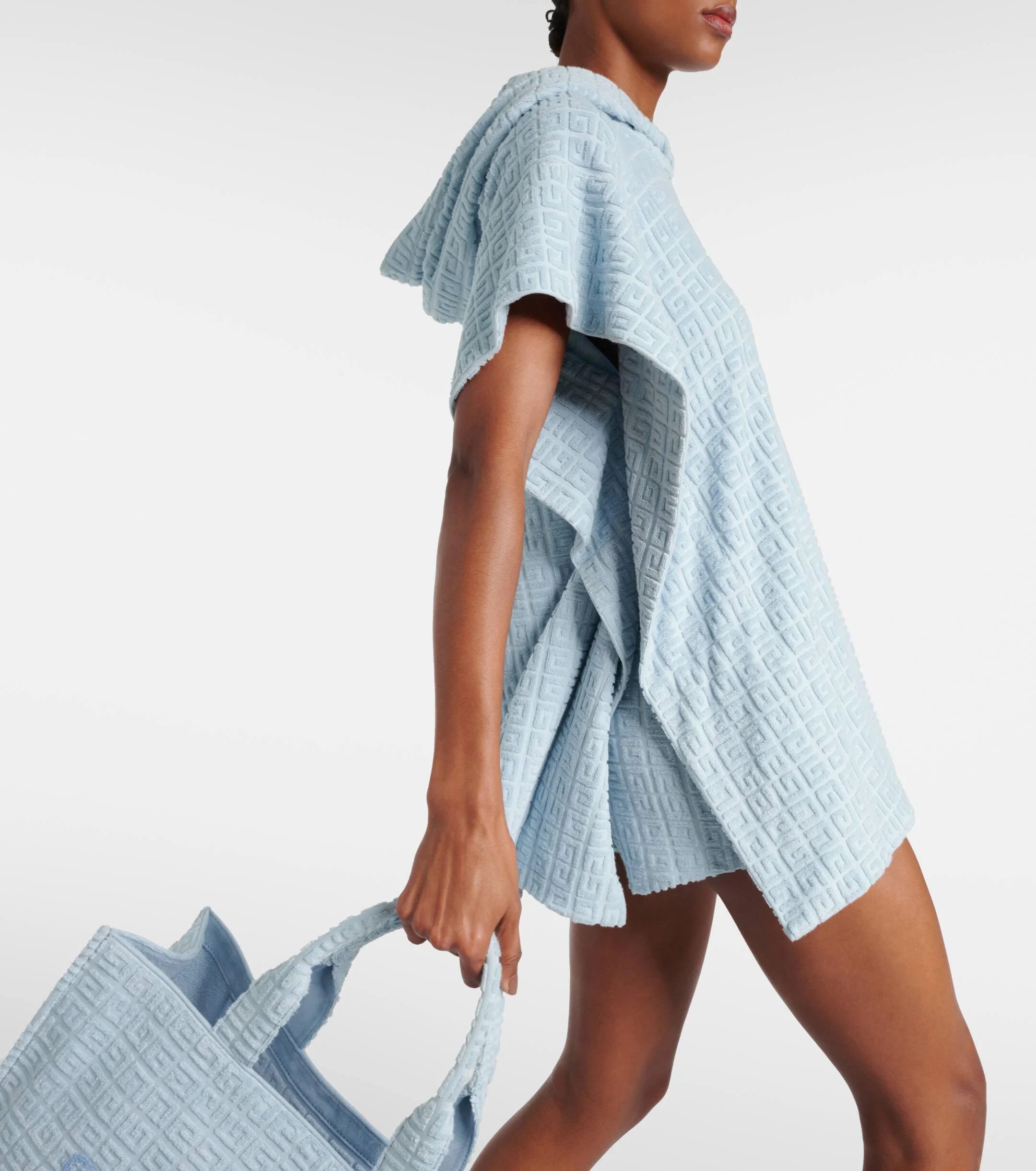 Givenchy o1srvl11e1225 4G Cotton-Blend Terry Poncho in Blue Size S / US 4 / IT 40 - 5 Thumbnail
