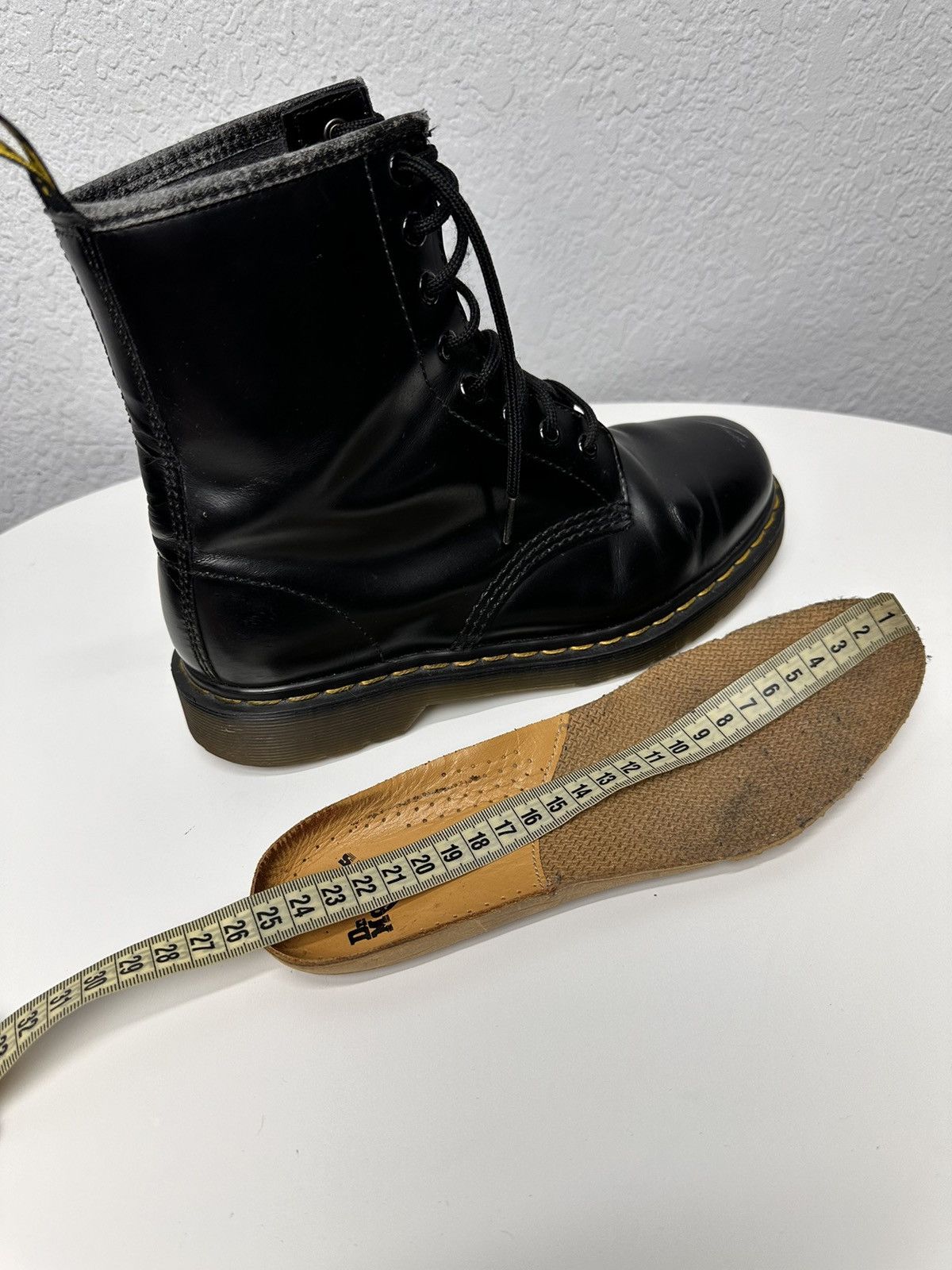 Dr. Martens Dr Martens Black Leather Combat Boots Classic Punk Style Size US 7 / EU 40 - 14 Thumbnail