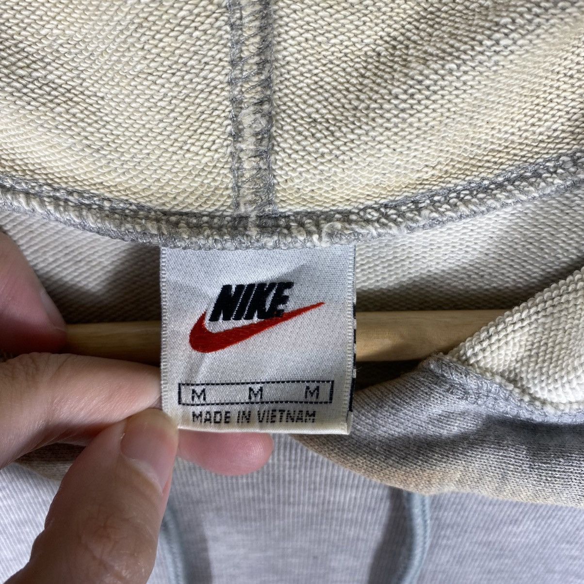 Nike Vintage 90's NIKE Small Swoosh Distressed Hooded Pullover Size US M / EU 48-50 / 2 - 6 Thumbnail