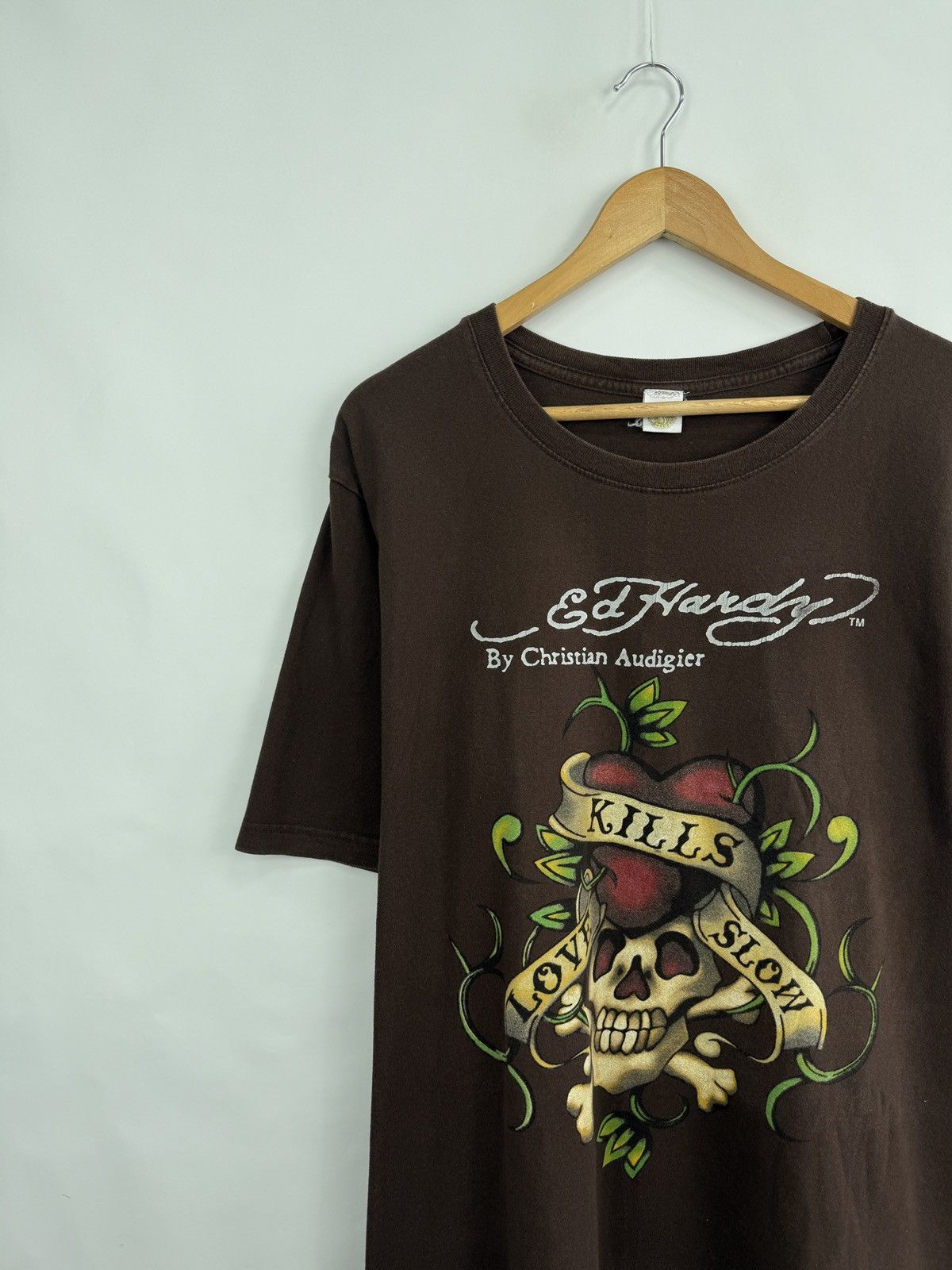Ed Hardy 🇺🇸💀 Vintage Ed Hardy Christian Audigier Y2K T-Shirt Rare Hype Size US XL / EU 56 / 4 - 4 Thumbnail