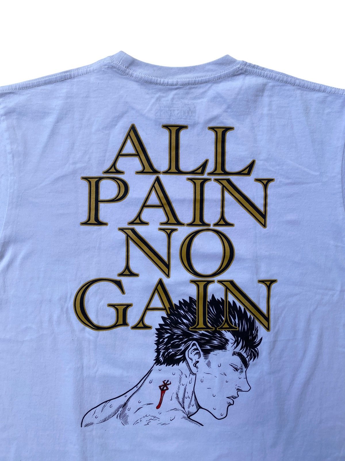Japanese Brand Rare Berserk Guts Gym All Pain No Gain Anime Graphic Tee Size US XL / EU 56 / 4 - 9 Thumbnail