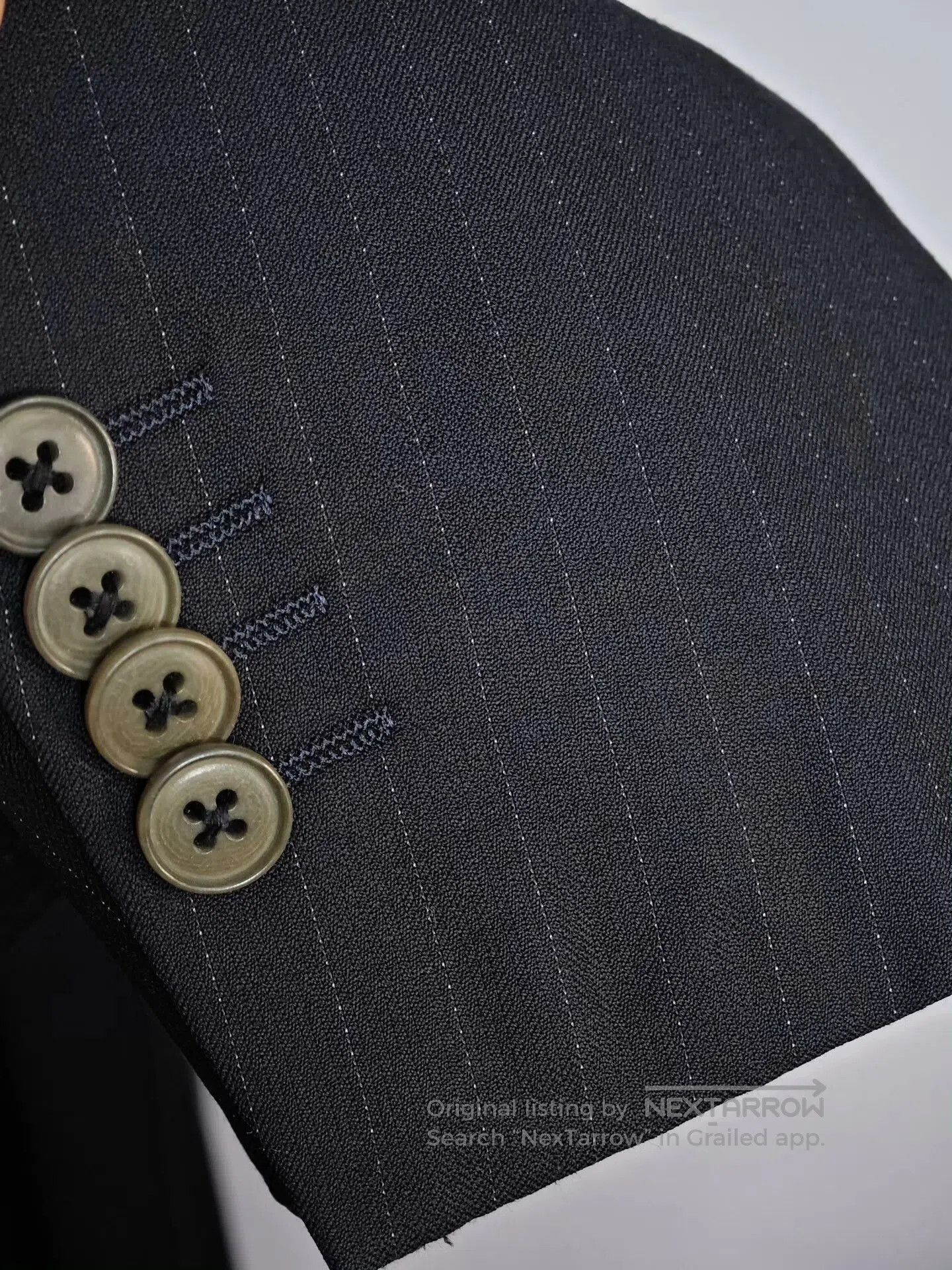 Japanese Brand Custom Italian Wool Blend Suit Jacket. Size US M / EU 48-50 / 2 - 4 Thumbnail