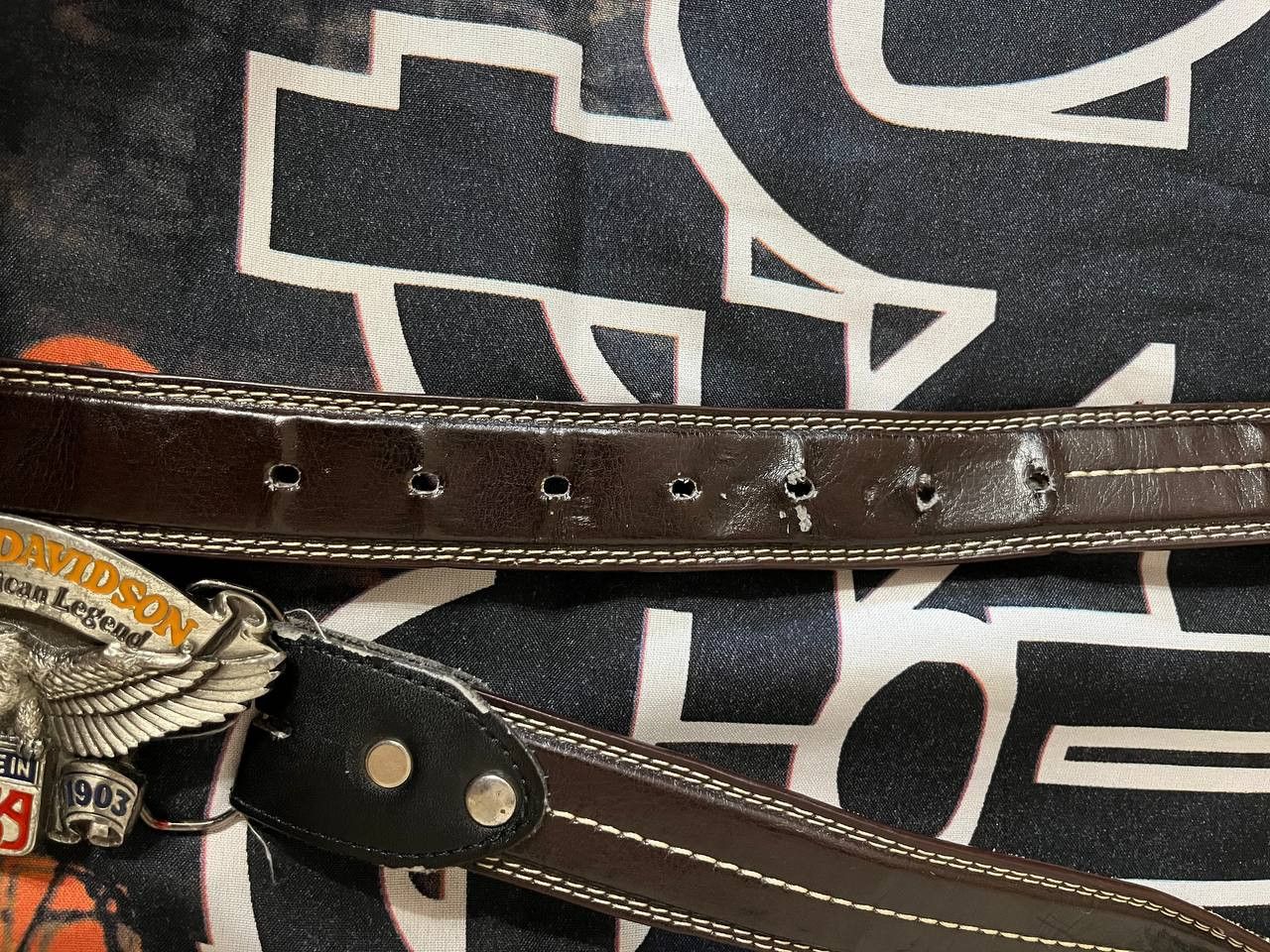 Harley Davidson × Vintage Harley Davidson 1991 Vintage metal buckle belt with eagle Size ONE SIZE - 5 Thumbnail