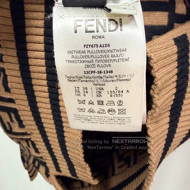 Fendi Fendi All-over Printed Knit Sweater Size XS / US 0-2 / IT 36-38 - 8 Thumbnail