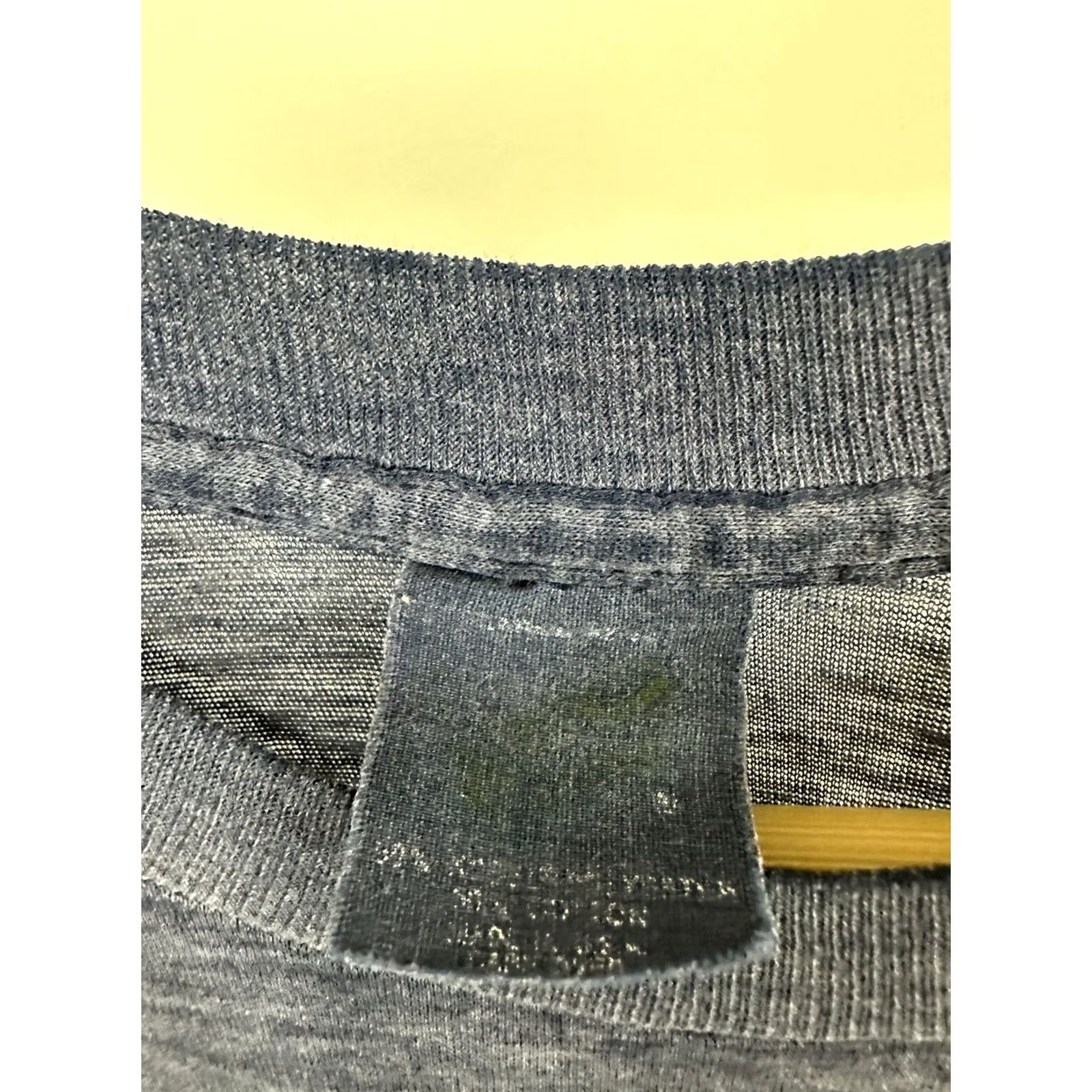 Vintage VINTAGE 80s Musician Paper Thin Burnout Single Stitch Worn T-Shirt Adult Medium Blue Instrument Music Mens Size US M / EU 48-50 / 2 - 3 Thumbnail