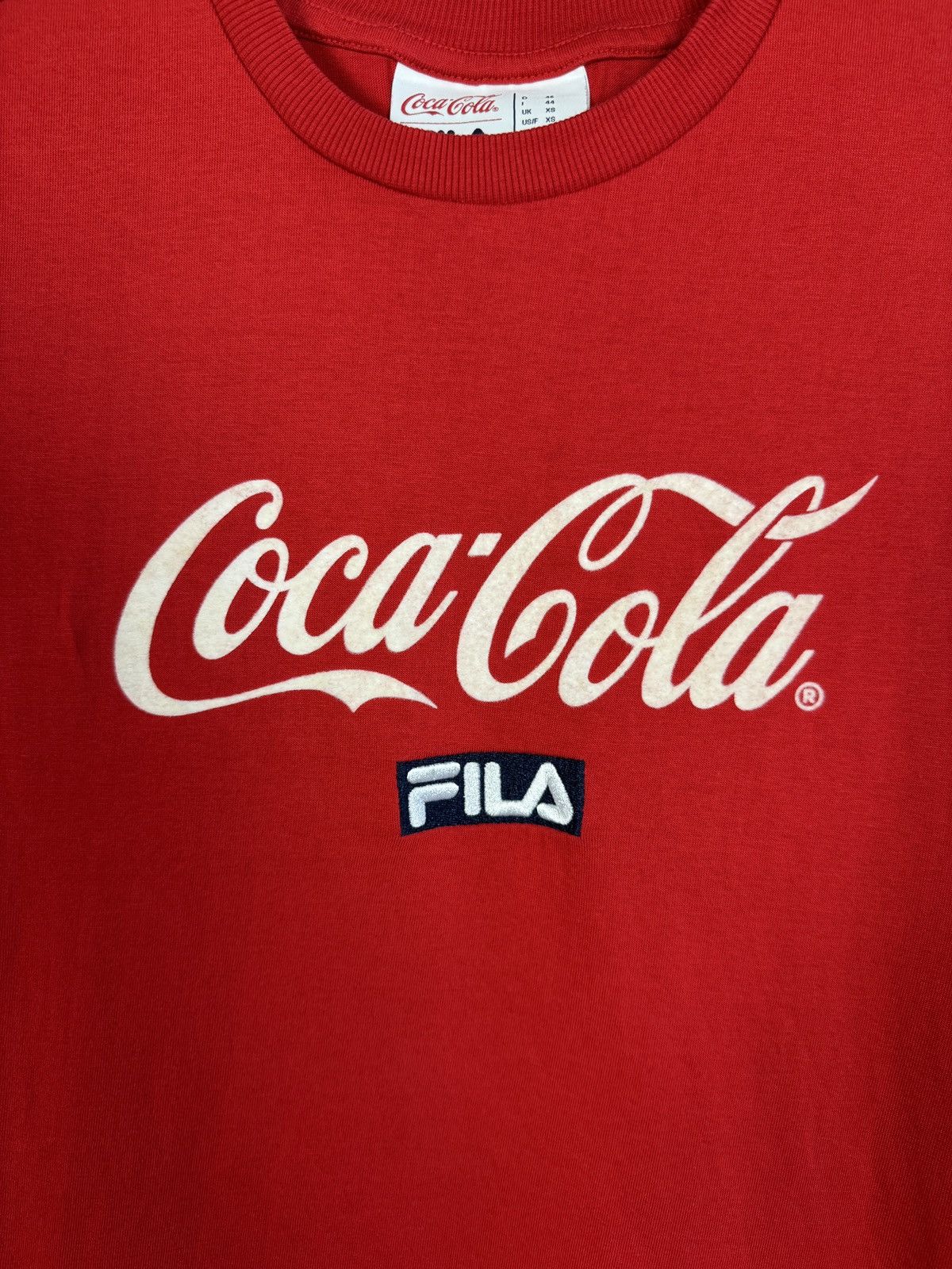 Fila Men’s Coca Cola x FILA Short Sleeve T-Shirt Red Big Logo XS Size US XS / EU 42 / 0 - 6 Thumbnail