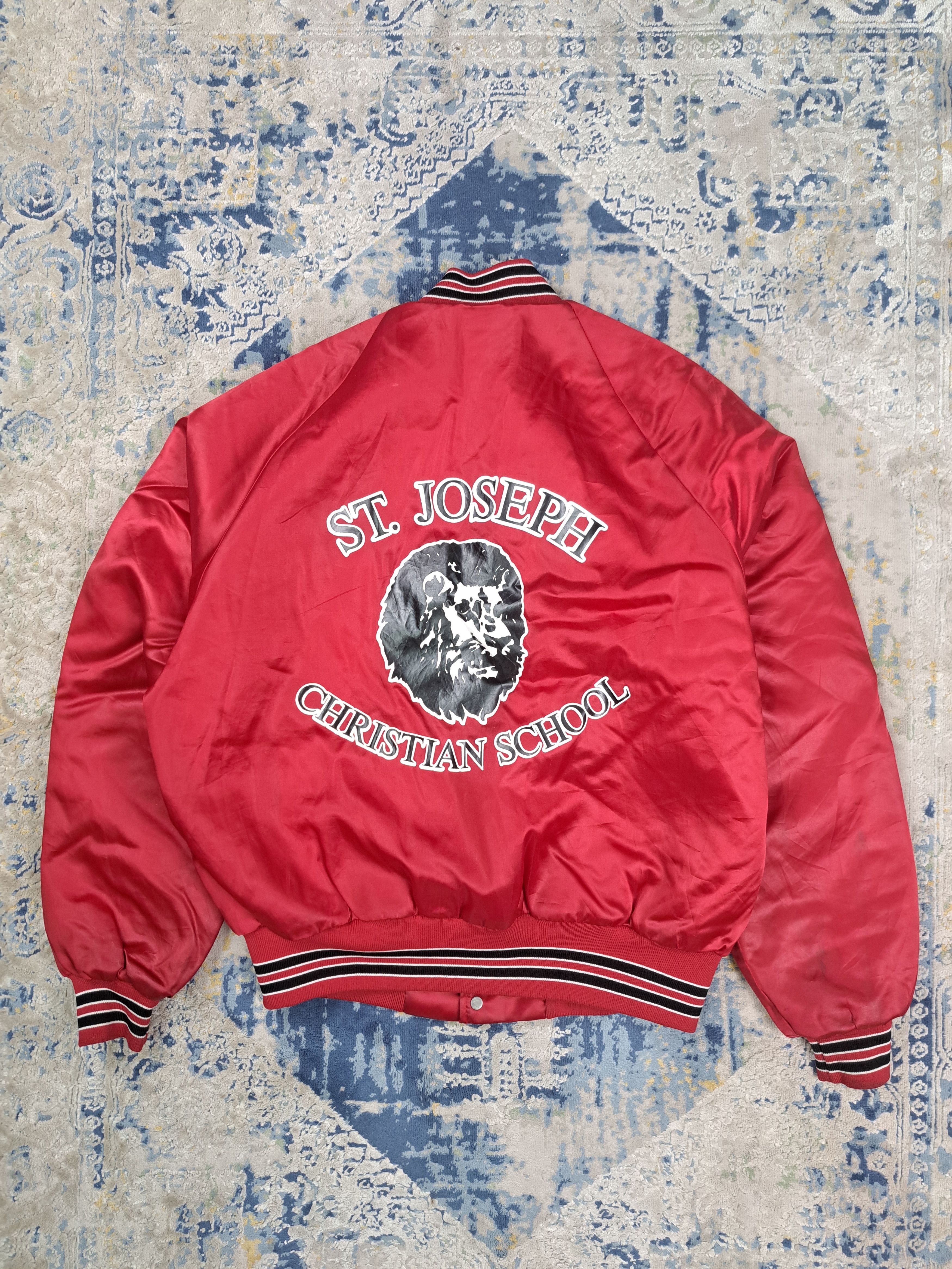 Vintage Vintage 90s St. Joseph Christian School Varsity Jacket Size US L / EU 52-54 / 3 - 1 Thumbnail