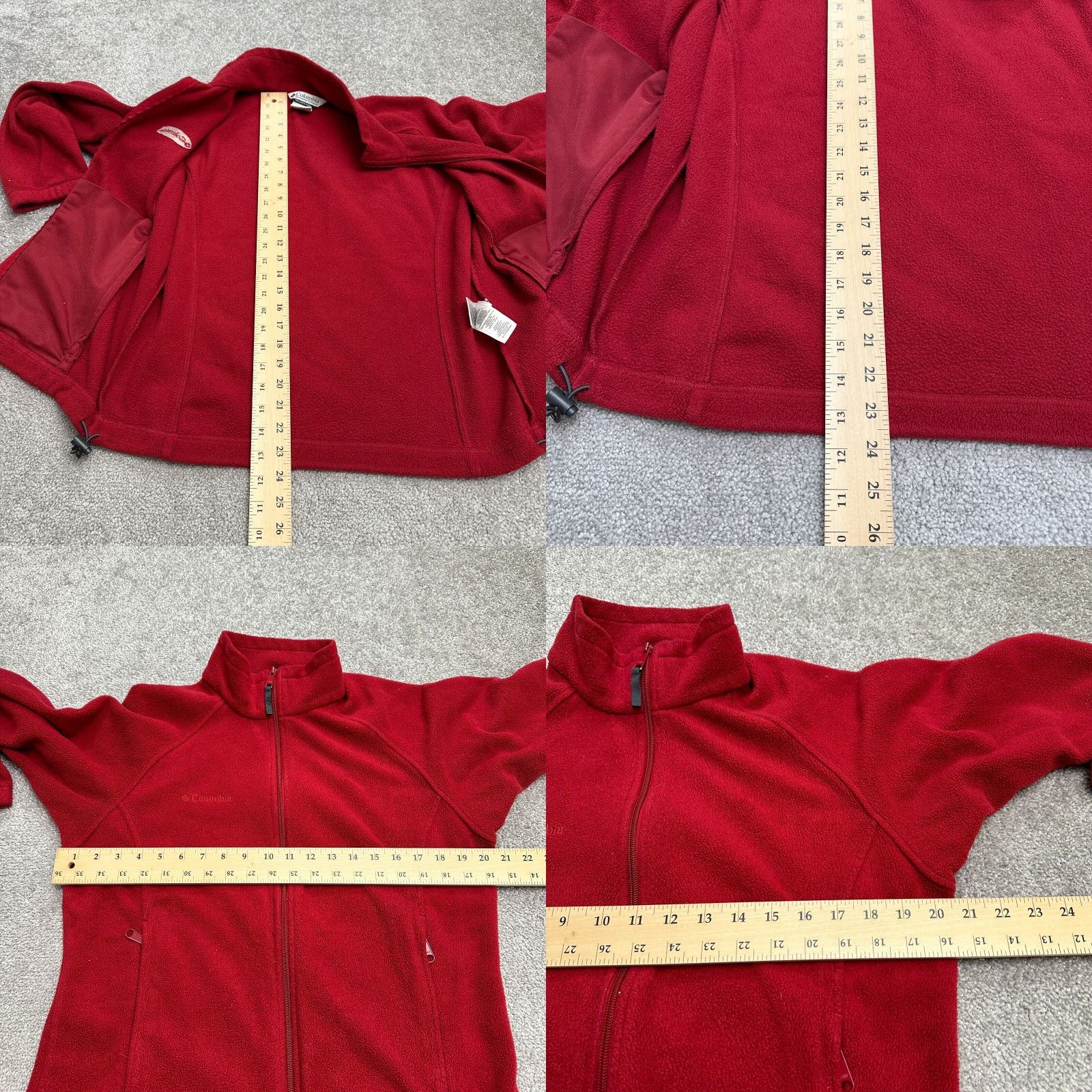 Vintage Columbia Benton Springs Fleece Jacket Women Medium Red Full Zip Outdoor Hiking Womens Size M / US 6-8 / IT 42-44 - 8 Thumbnail