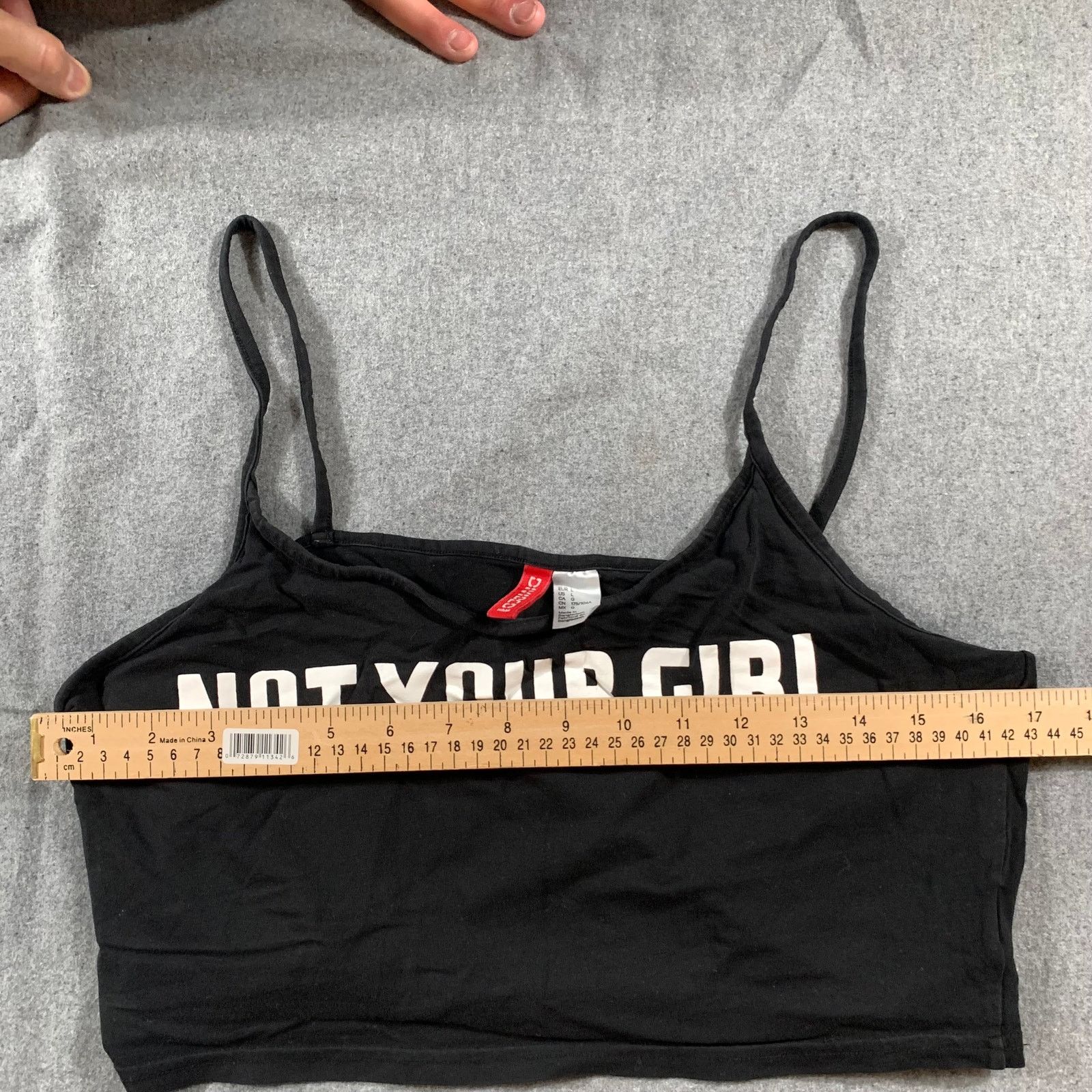 H&M H&M Crop Top NOT YOUR GIRL Shirt Size L / US 10 / IT 46 - 4 Thumbnail