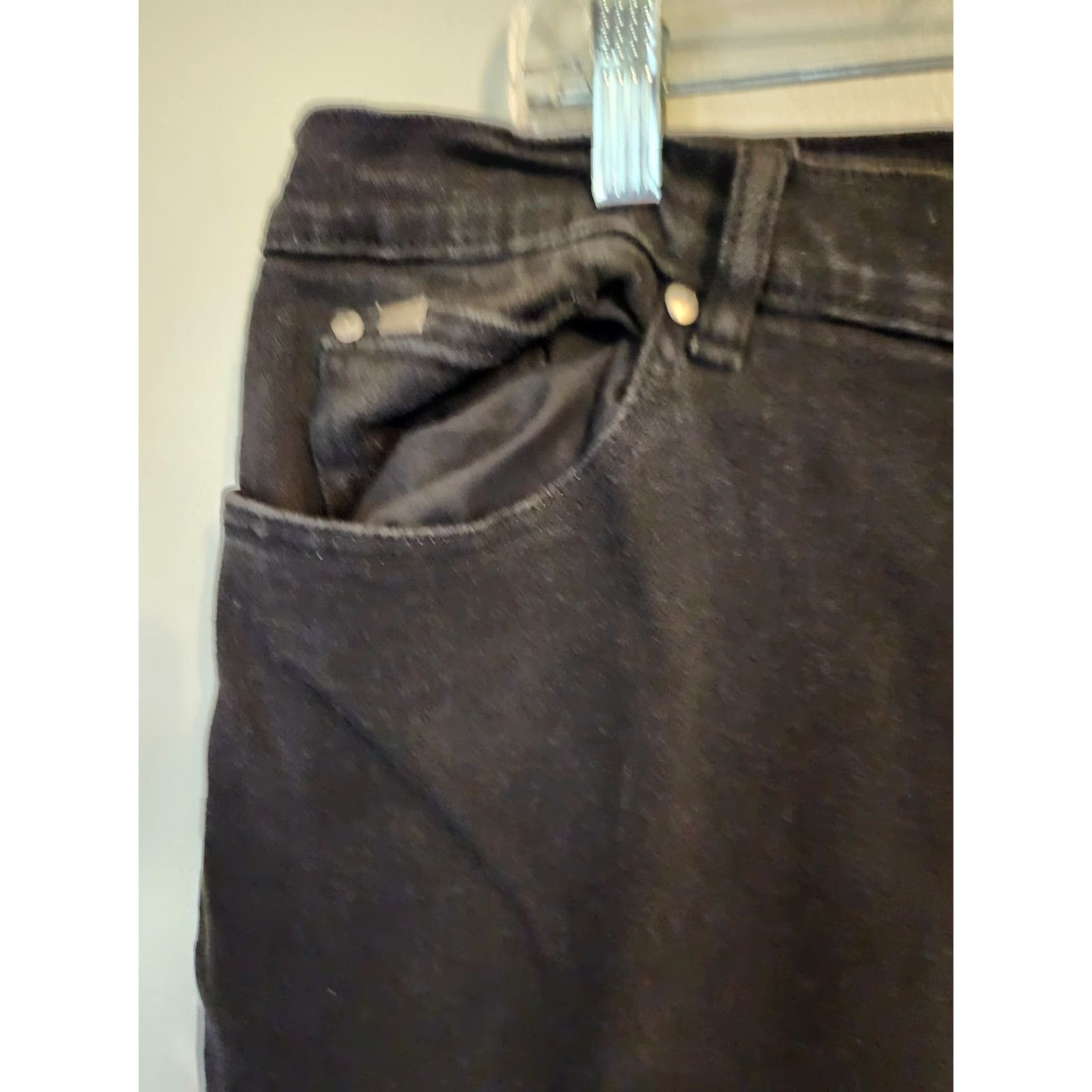 Denime VINTAGE DG2 Diane Gilman Black Stretchy Bootcut Denim Jeans 22W Petite Womens Jeans Bootcut Black 90s Size 40" / US 18 - 4 Thumbnail