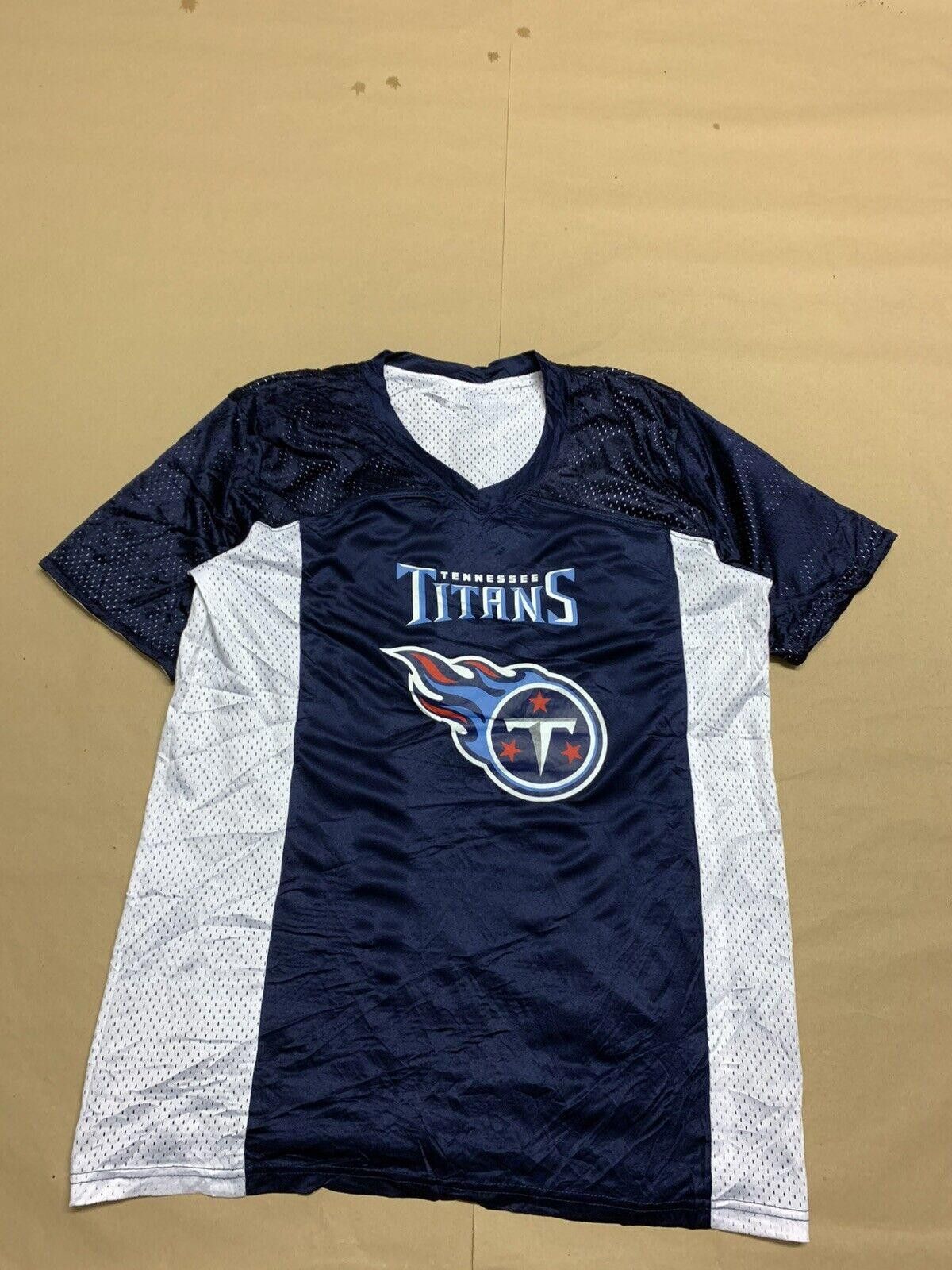 NFL Tennessee Titans Football Jersey Medium White Reversible Size ONE SIZE - 4 Thumbnail