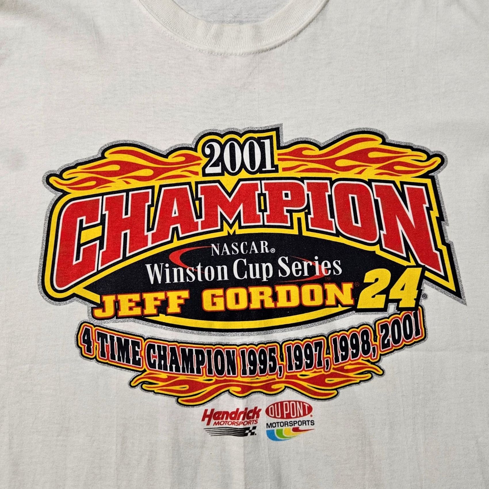 Chase Authentics VINTAGE Jeff Gordon Nascar Racing Tee Shirt Size Medium White Chase Authentics M Shirt Mens 2001 Y2K VTG Size US M / EU 48-50 / 2 - 3 Thumbnail
