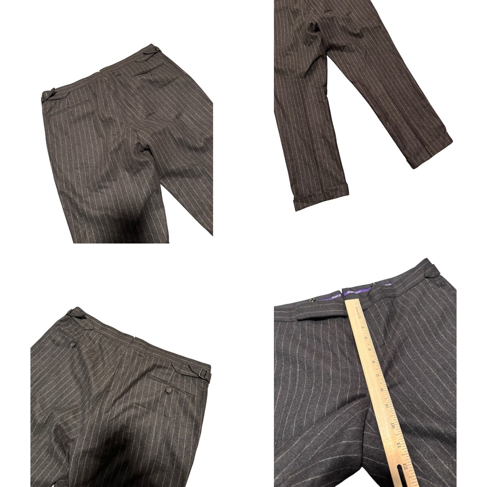 Ralph Lauren Purple Label Ralph Lauren Purple Label Flat Front Dress Pants Side Tabs Wool Men's W32s/L27 Pants Dress Size US 32 / EU 48 - 8 Thumbnail