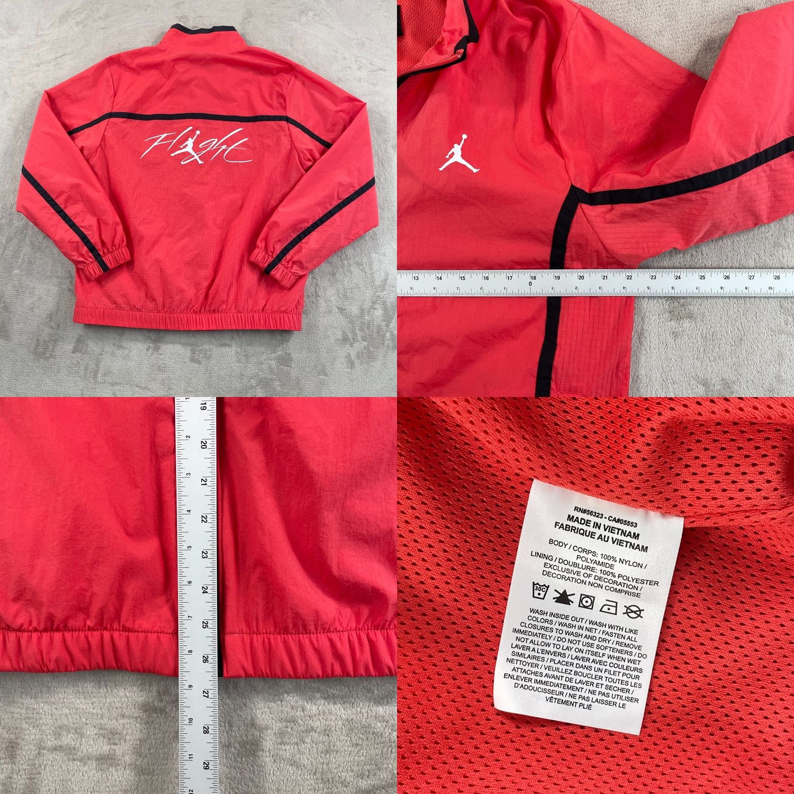 Jordan Brand Jordan Jacket Mens M Red Nike Air Essentials Woven Men Black Trim Nylon NWT Size US M / EU 48-50 / 2 - 8 Thumbnail