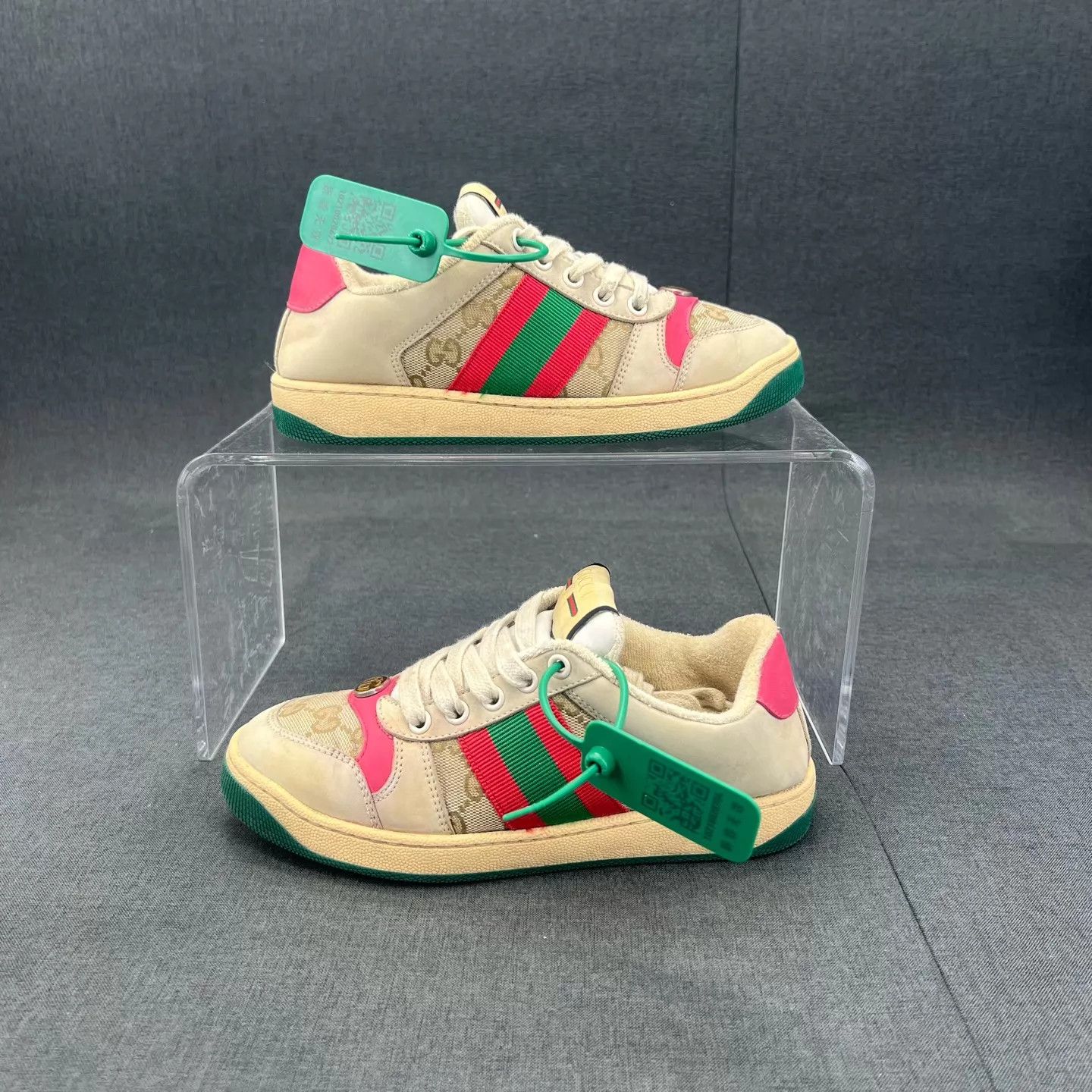 Gucci Gucci Rhyton Pink Women's 34.5 Worn, New Size US 4 / IT 34 - 3 Thumbnail