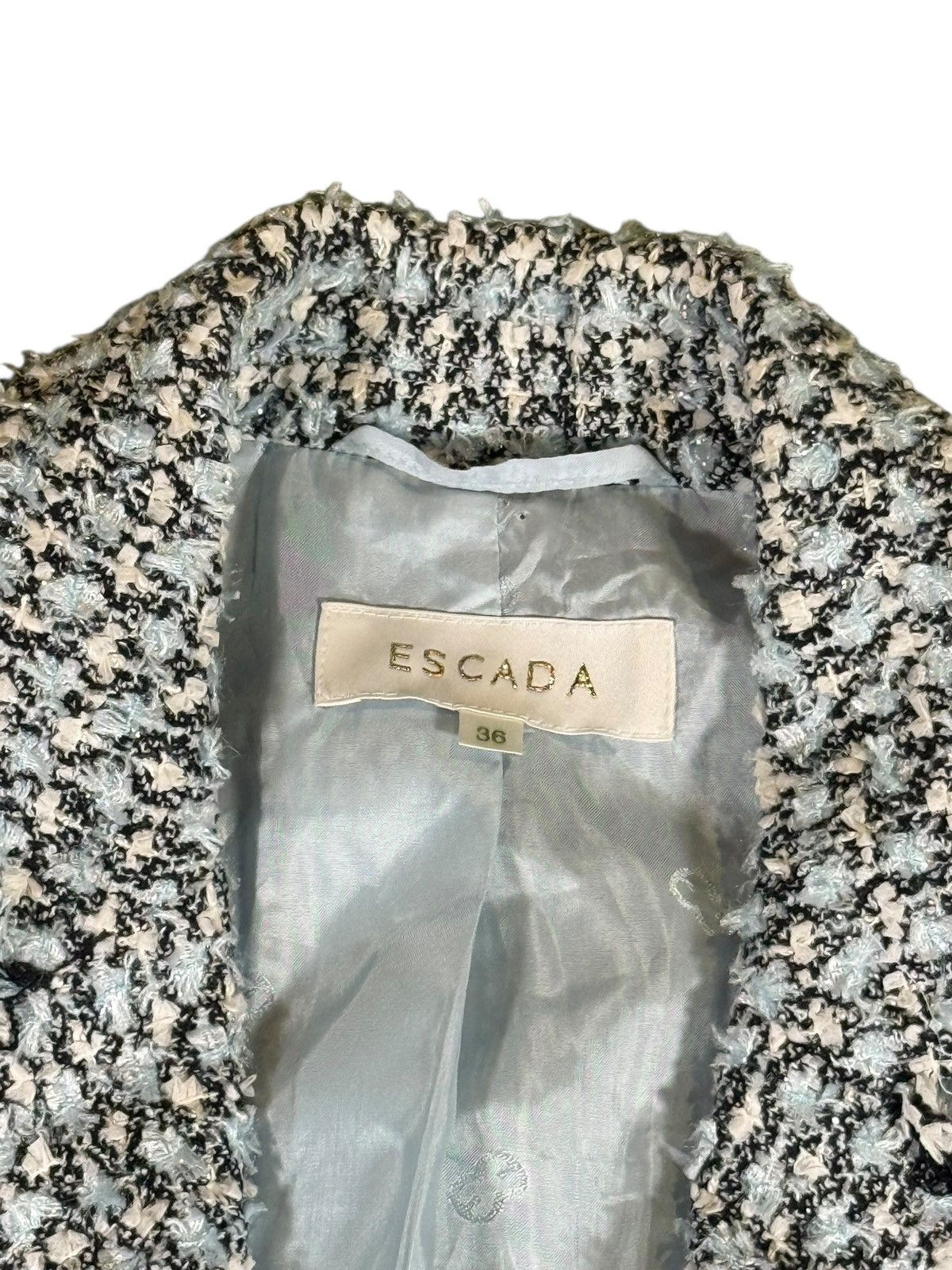 Escada Escada Tweed Fringed Blazer Jacket 36 Size XS / US 0-2 / IT 36-38 - 2 Thumbnail