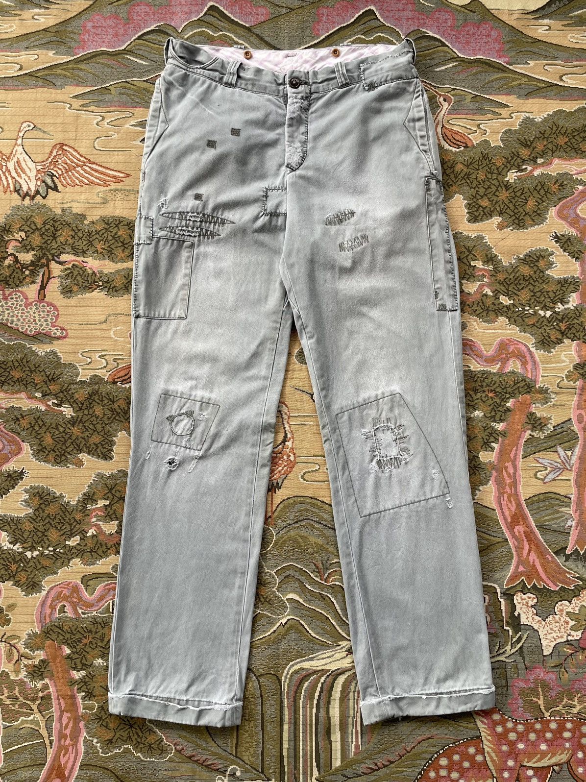 Thrashed Vintage Polo Ralph Lauren Patchwork Pants