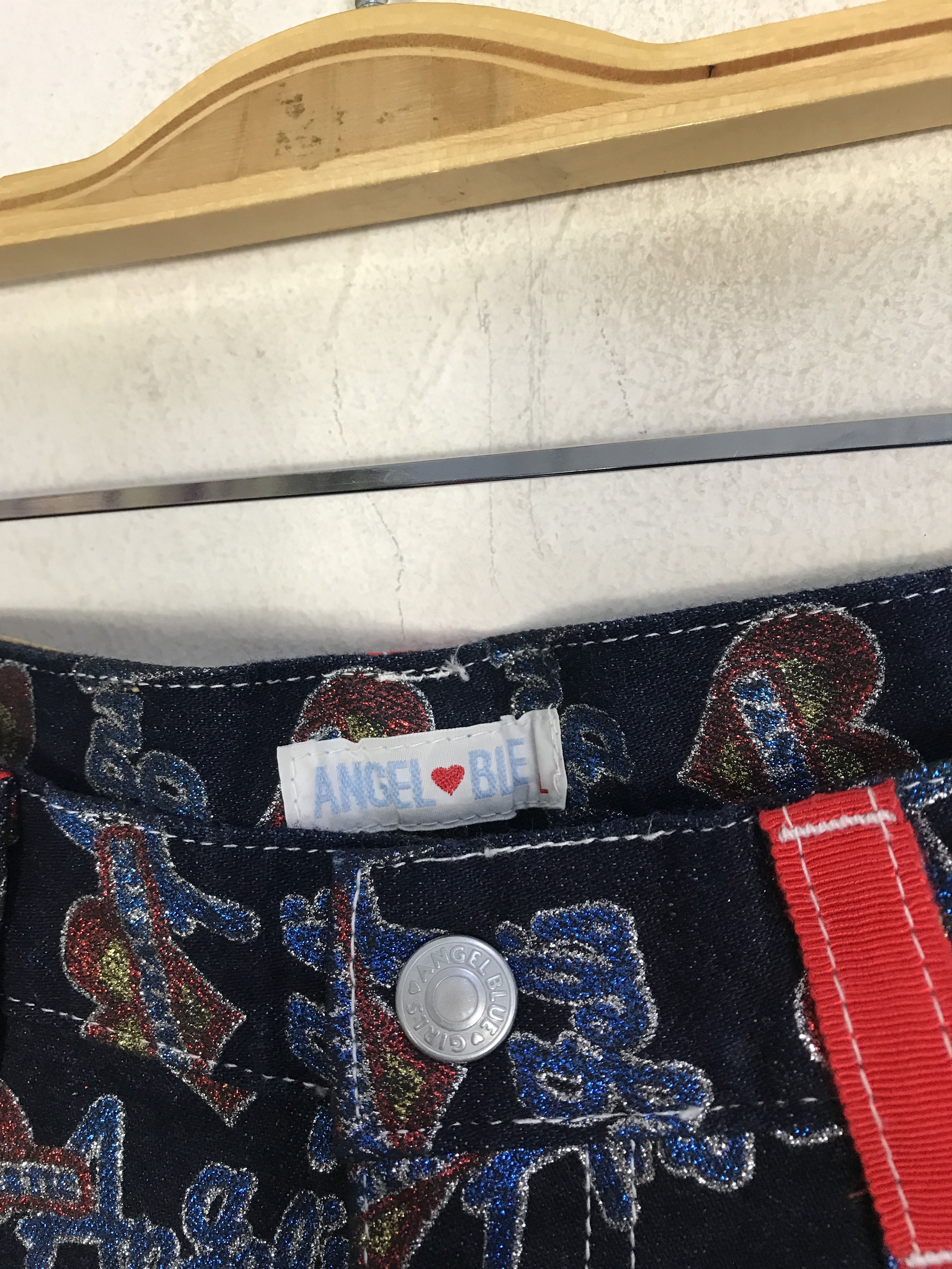 Angel Blue Angel Blue Over Printed Logo Jeans Shorts Pants Size 26" / US 2 / IT 38 - 7 Thumbnail