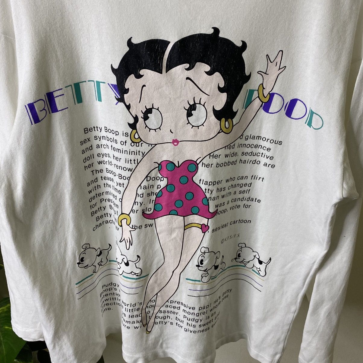 Vintage 1990s Betty Boop Sexy Cartoon Network LS T Shirt Size L / US 10 / IT 46 - 2 Thumbnail