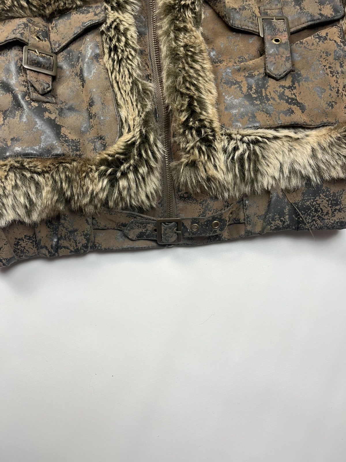If Six Was Nine 💥Y2k Vintage Fluffy Fur Faux LGB IfSixWasNine Vest Jacket Size US L / EU 52-54 / 3 - 5 Thumbnail