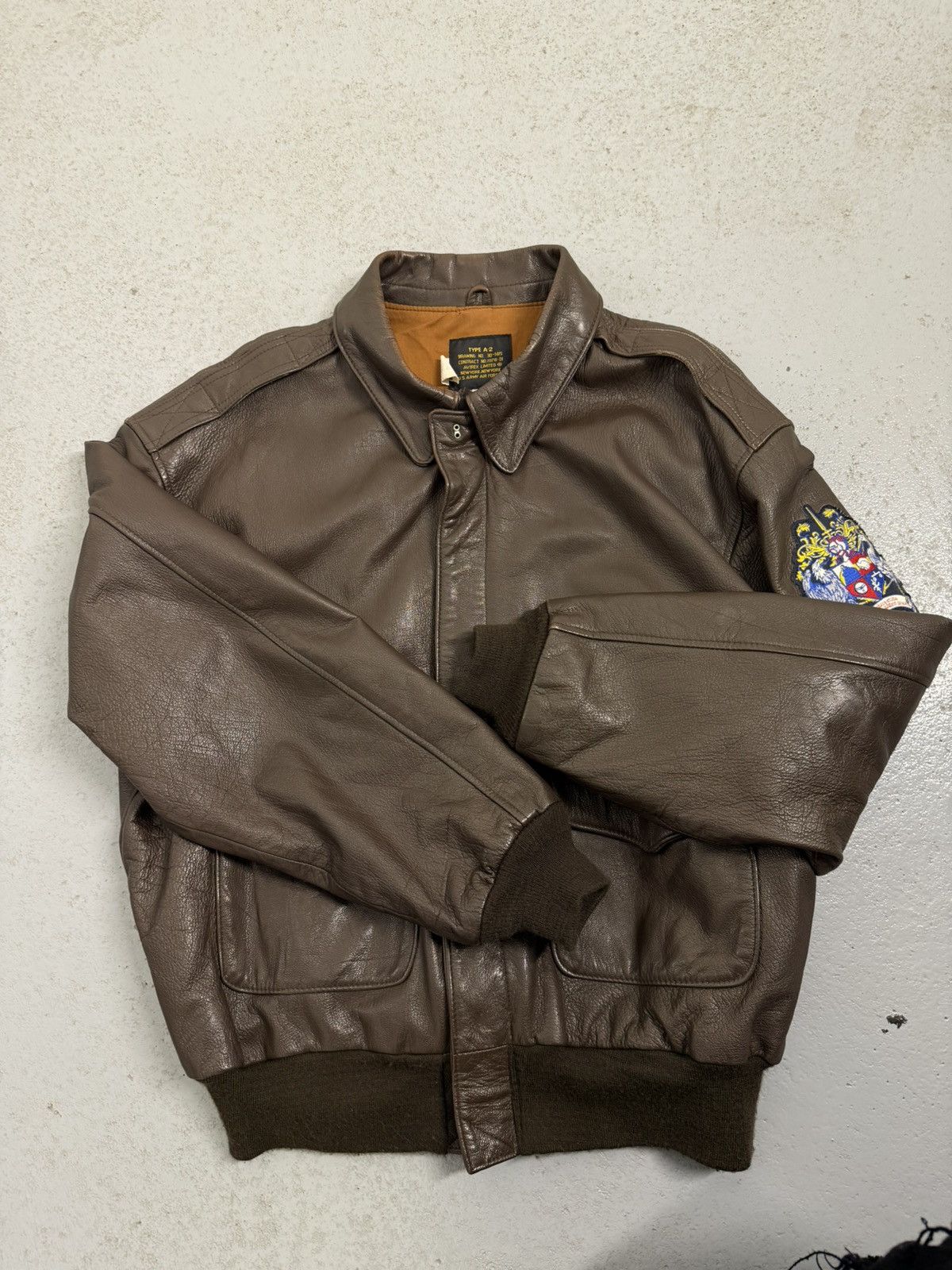 Avirex Vintage Avirex Aviator Military Leather Jacket Size US L / EU 52-54 / 3 - 12 Thumbnail