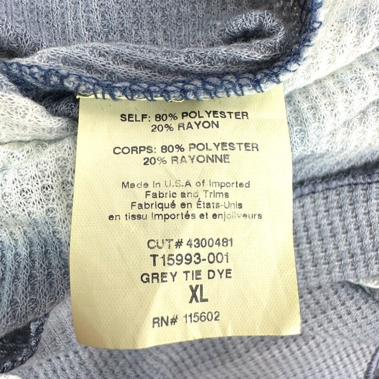 Nordstrom × Other All in Favor Tie Dye Waffle Knit Crop Top Grey XL Size XL / US 12-14 / IT 48-50 - 10 Thumbnail