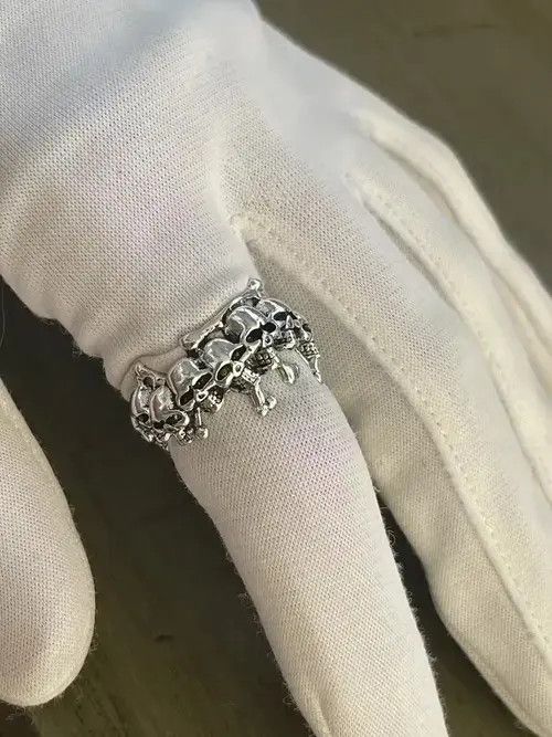 Jewelry Punk skull ring Size ONE SIZE - 1 Thumbnail